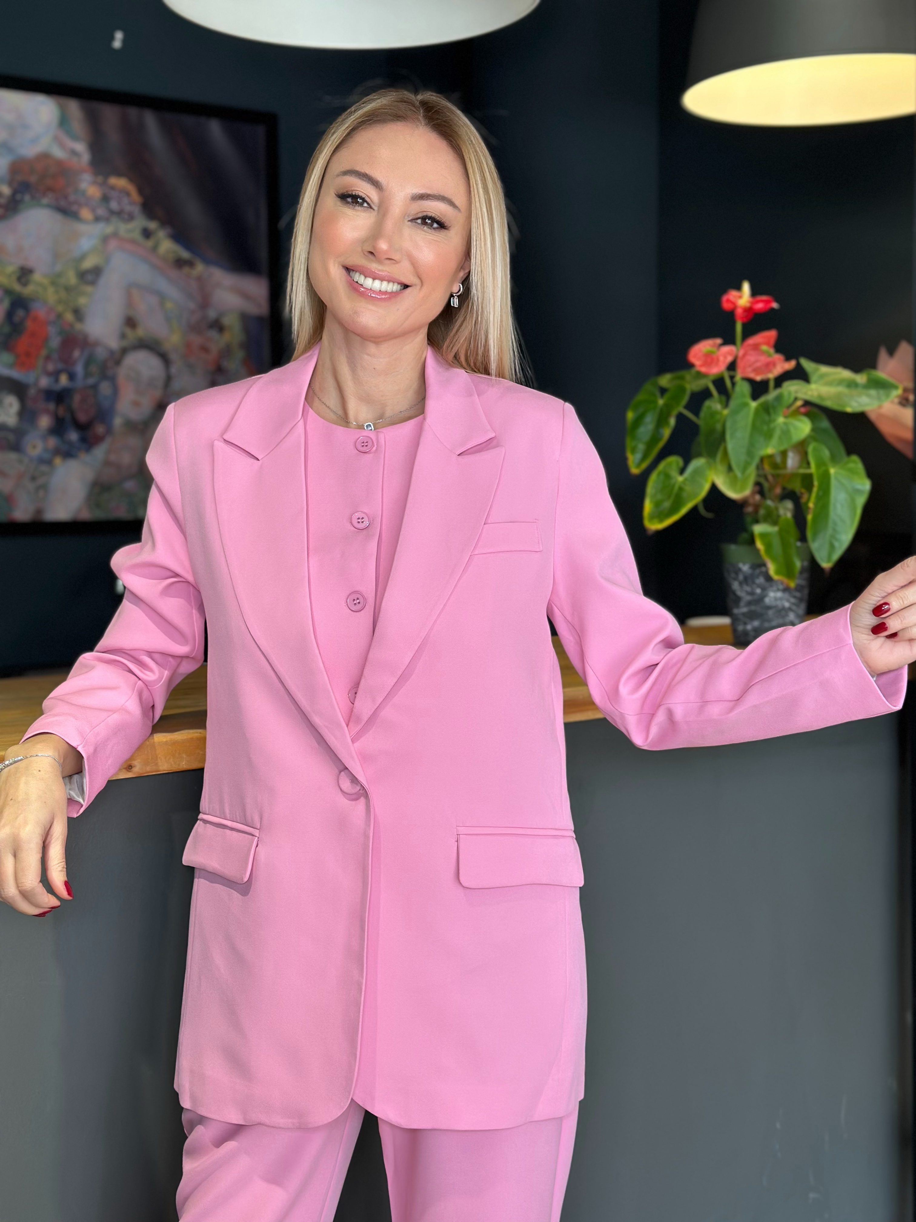 Blazer Pembe Ceket
