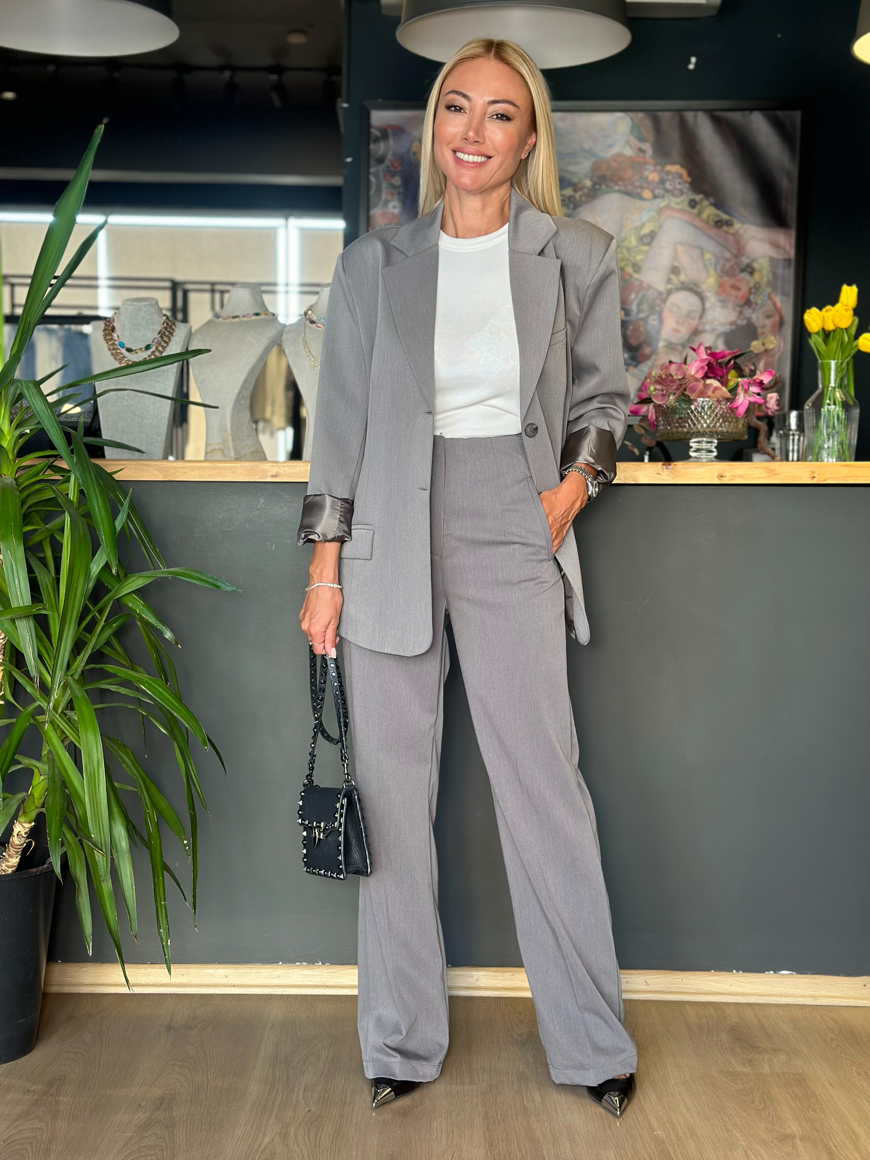 Gri Fit Palazzo