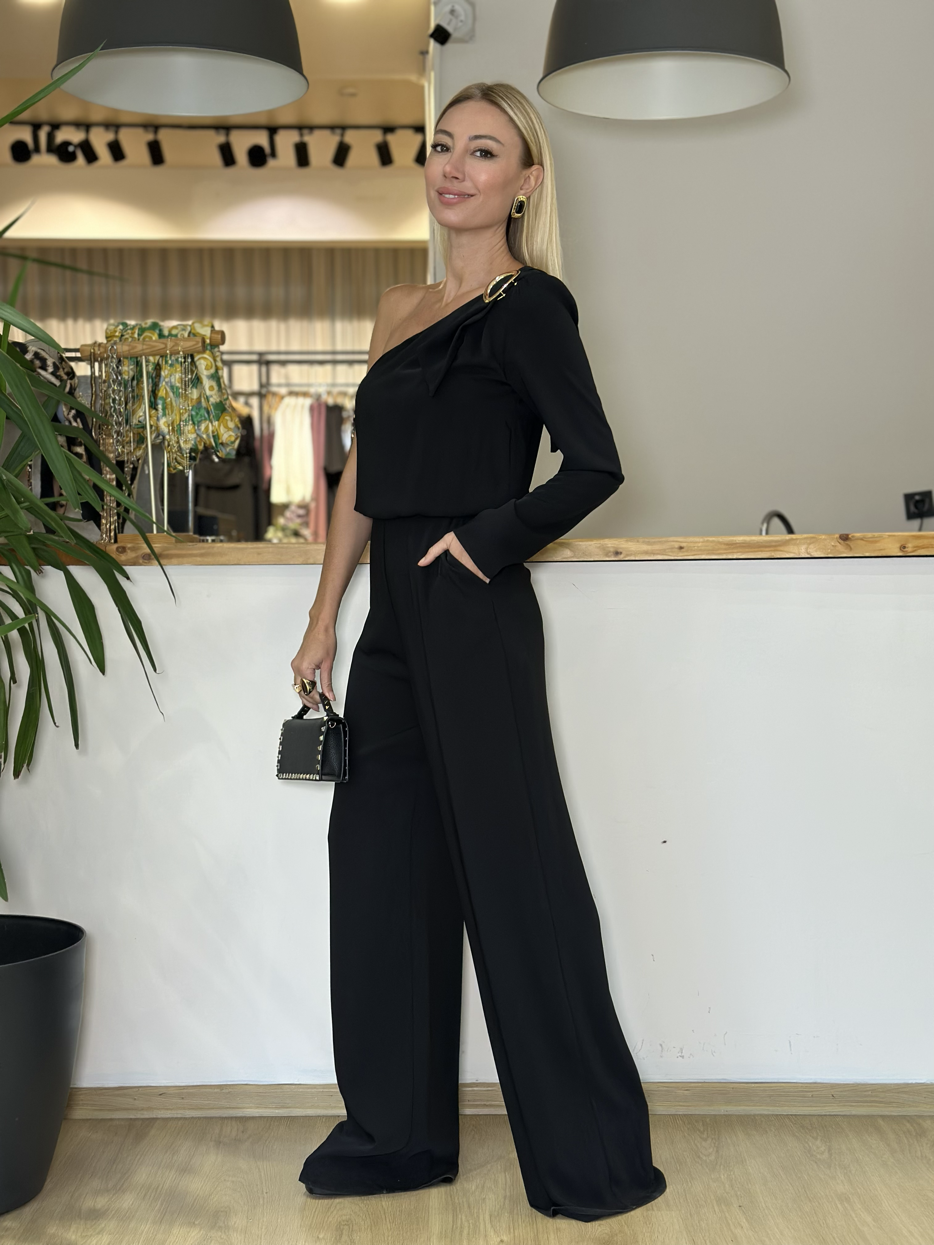 Helen Gold Detaylı Tasarım Tulum Askı00402
