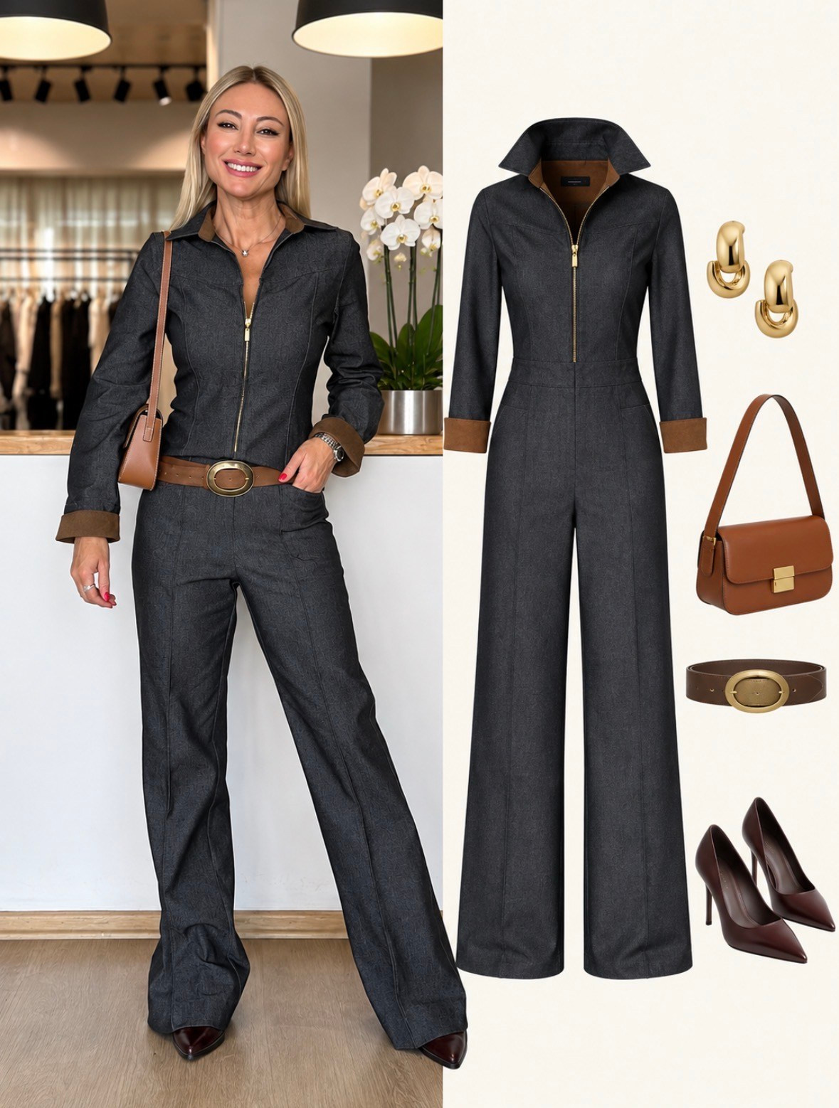 Kadife Yaka Denim Gömlek Askı00376