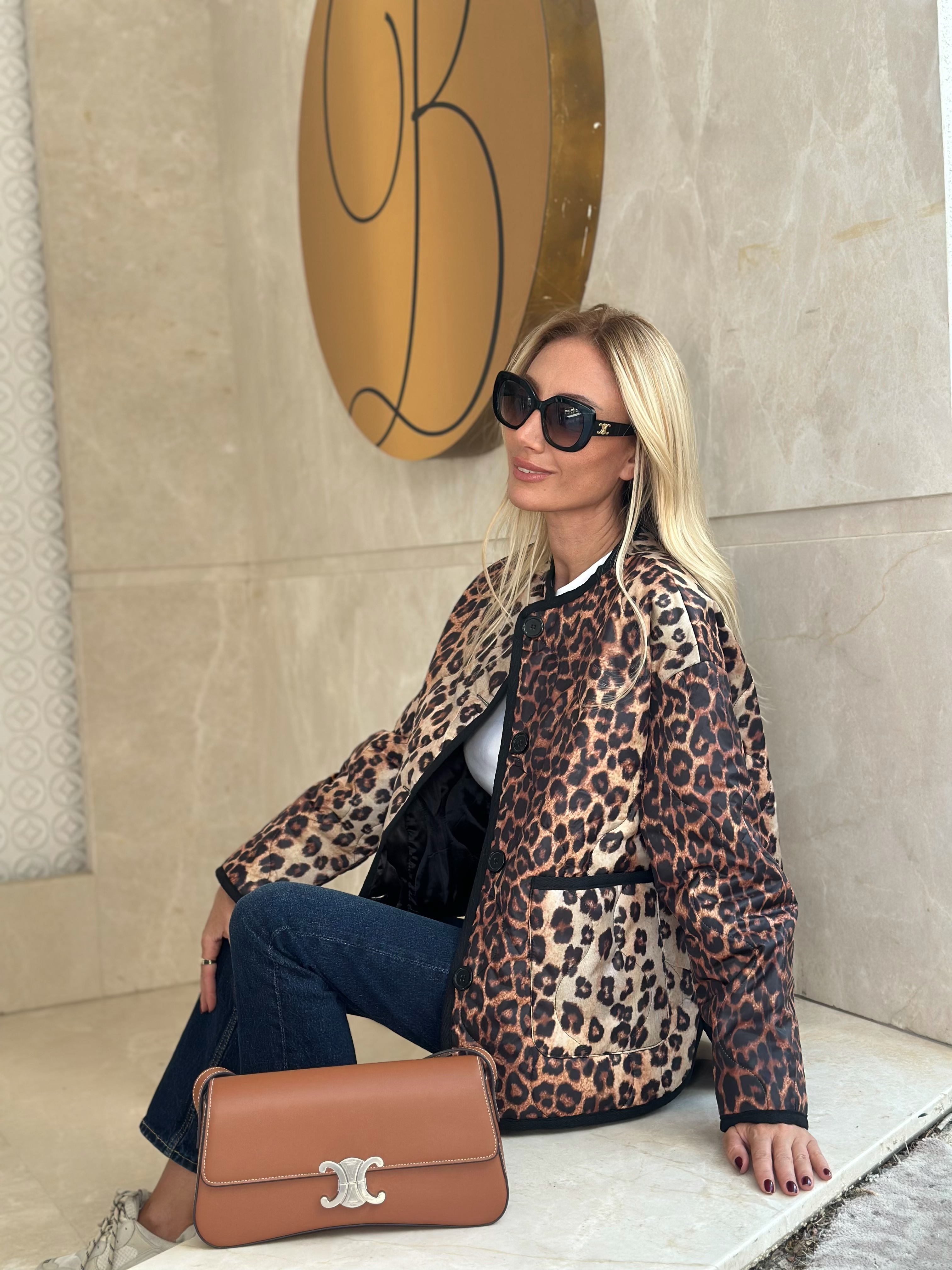 Kahve Leopar Mont