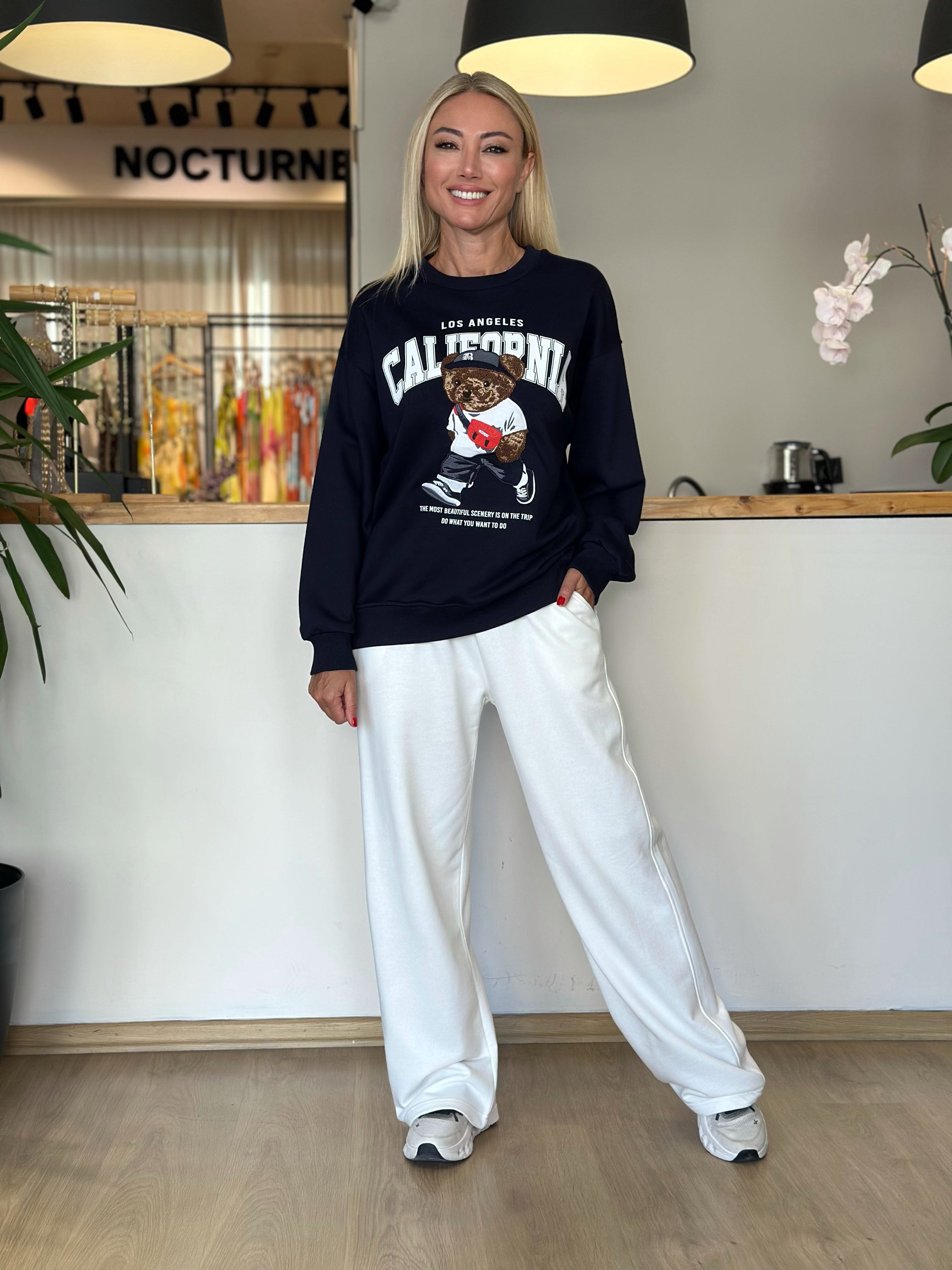 Lacivert Bear Sweat Askı00289