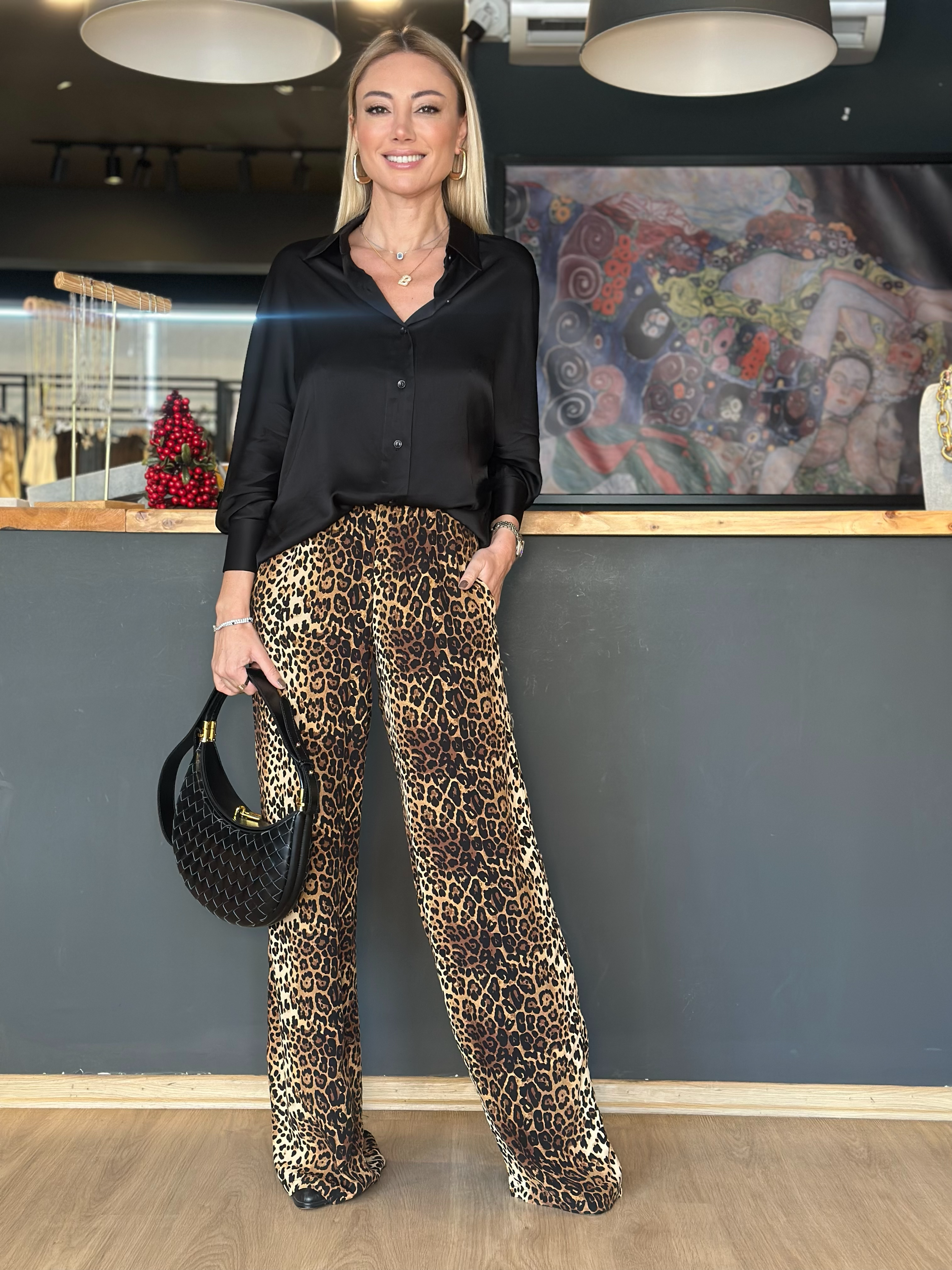Leopar Desenli Pantolon