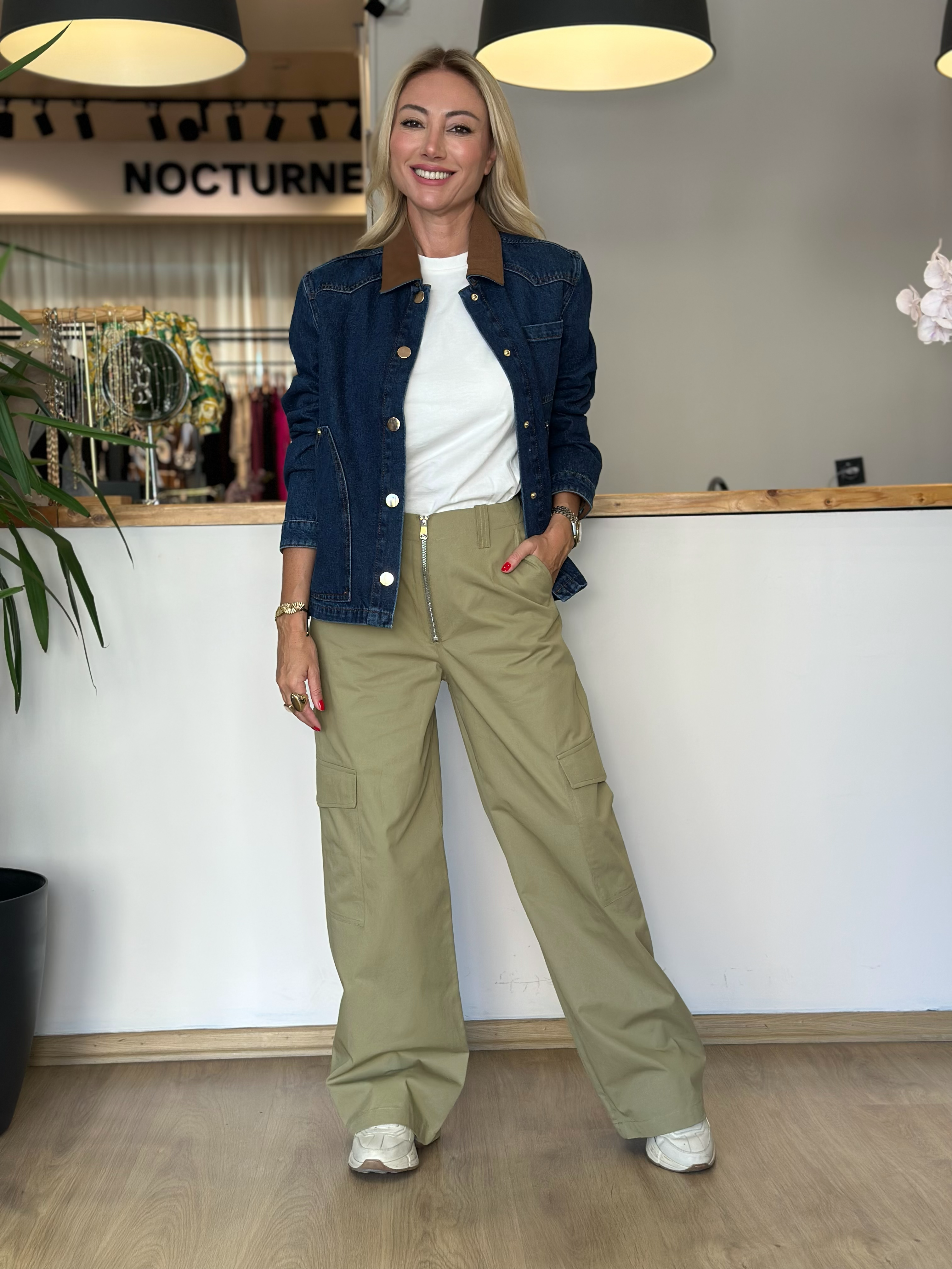 Olive Green Kargo Pantolon Askı00342