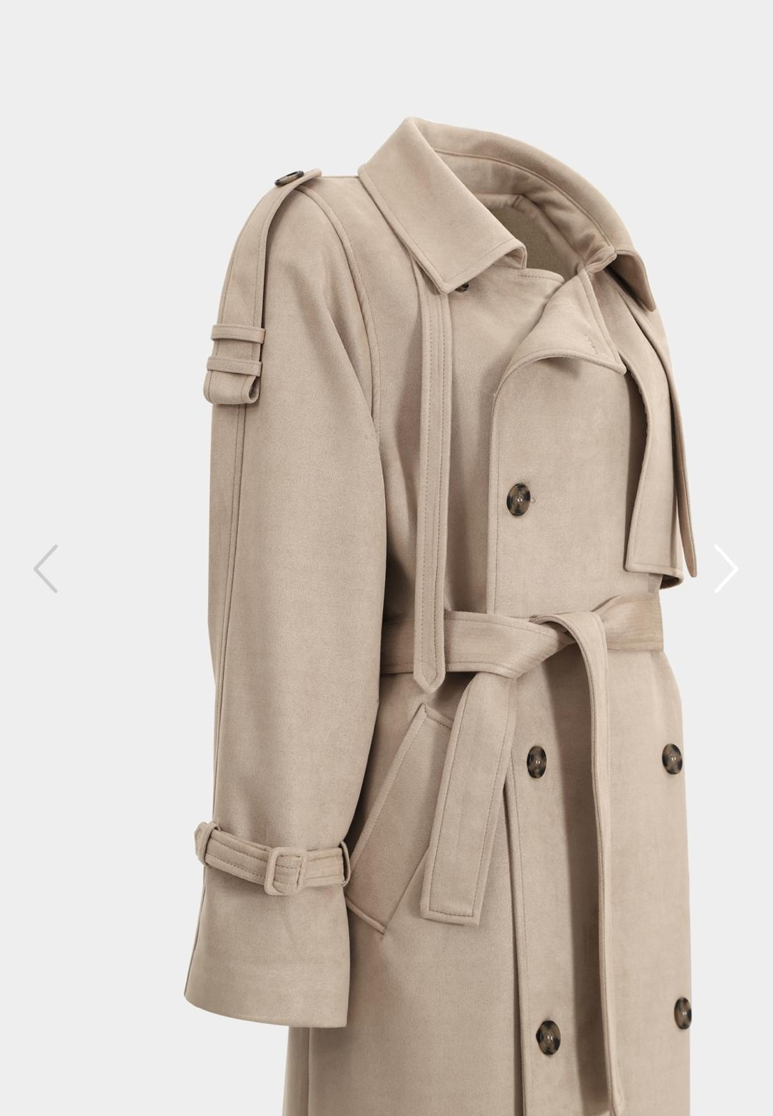 Taş Süet Trençkot