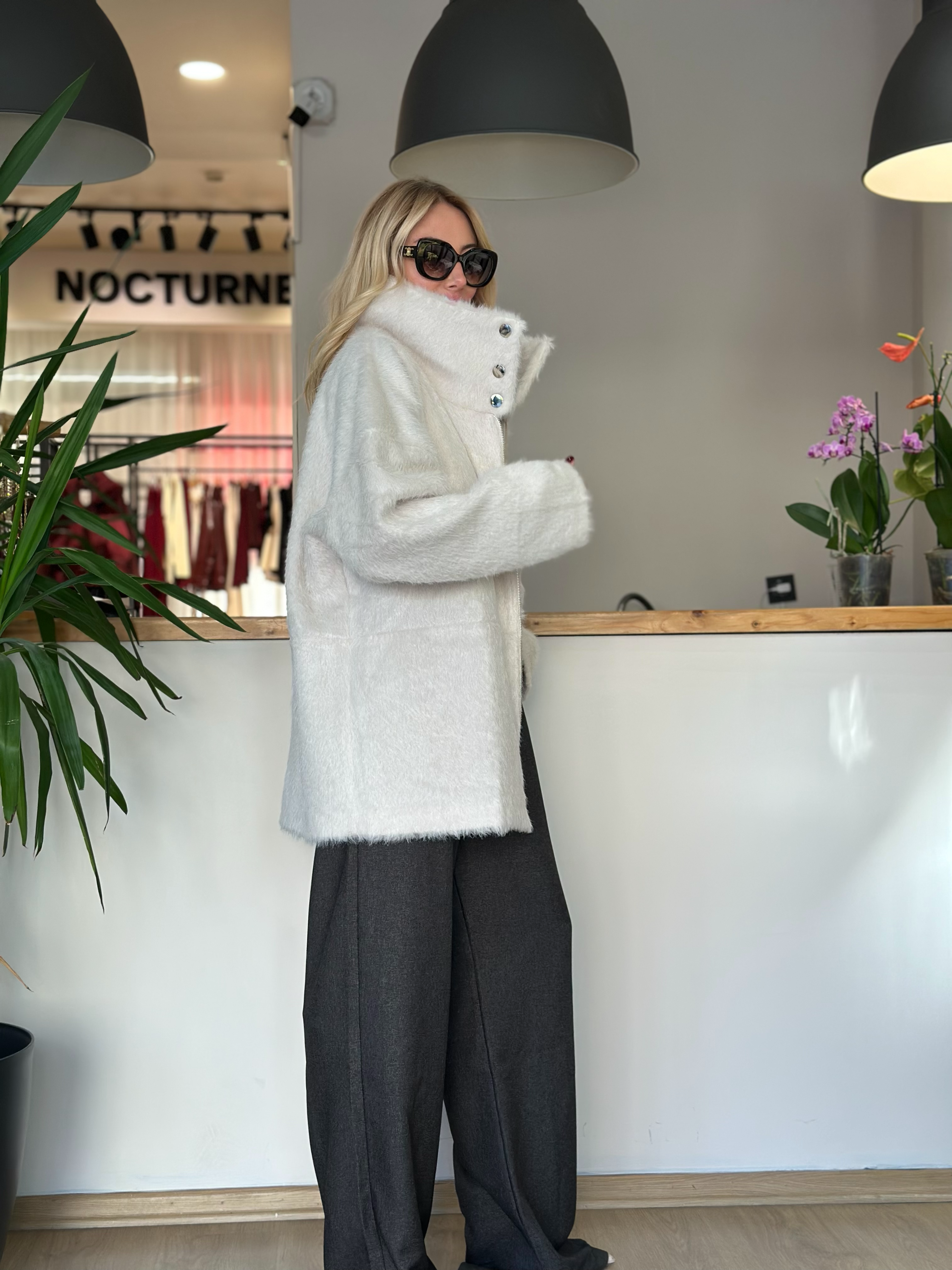 Tay Tüyü Ekru Kaban Askı00263