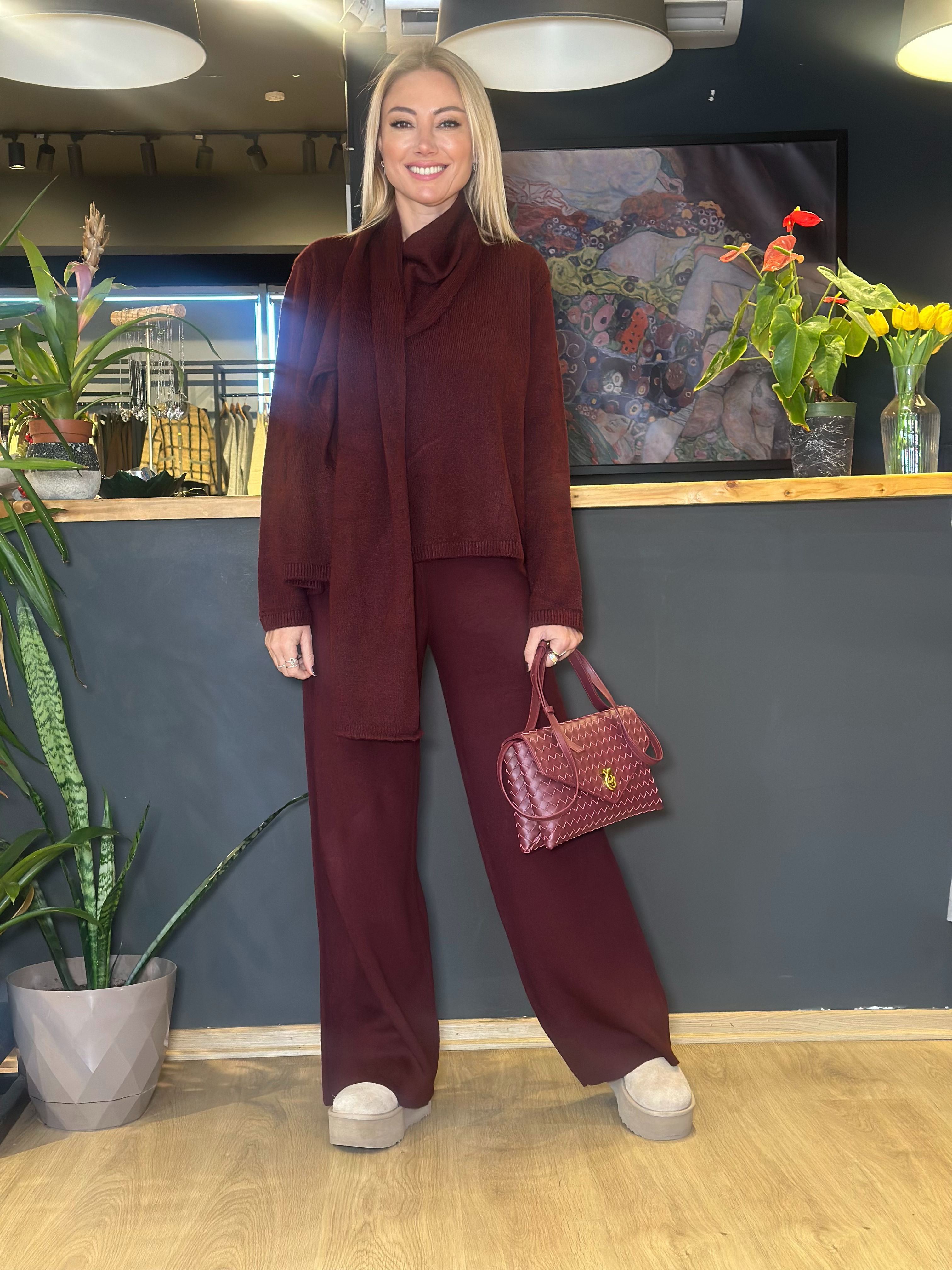 Triko Bordo Pantolon