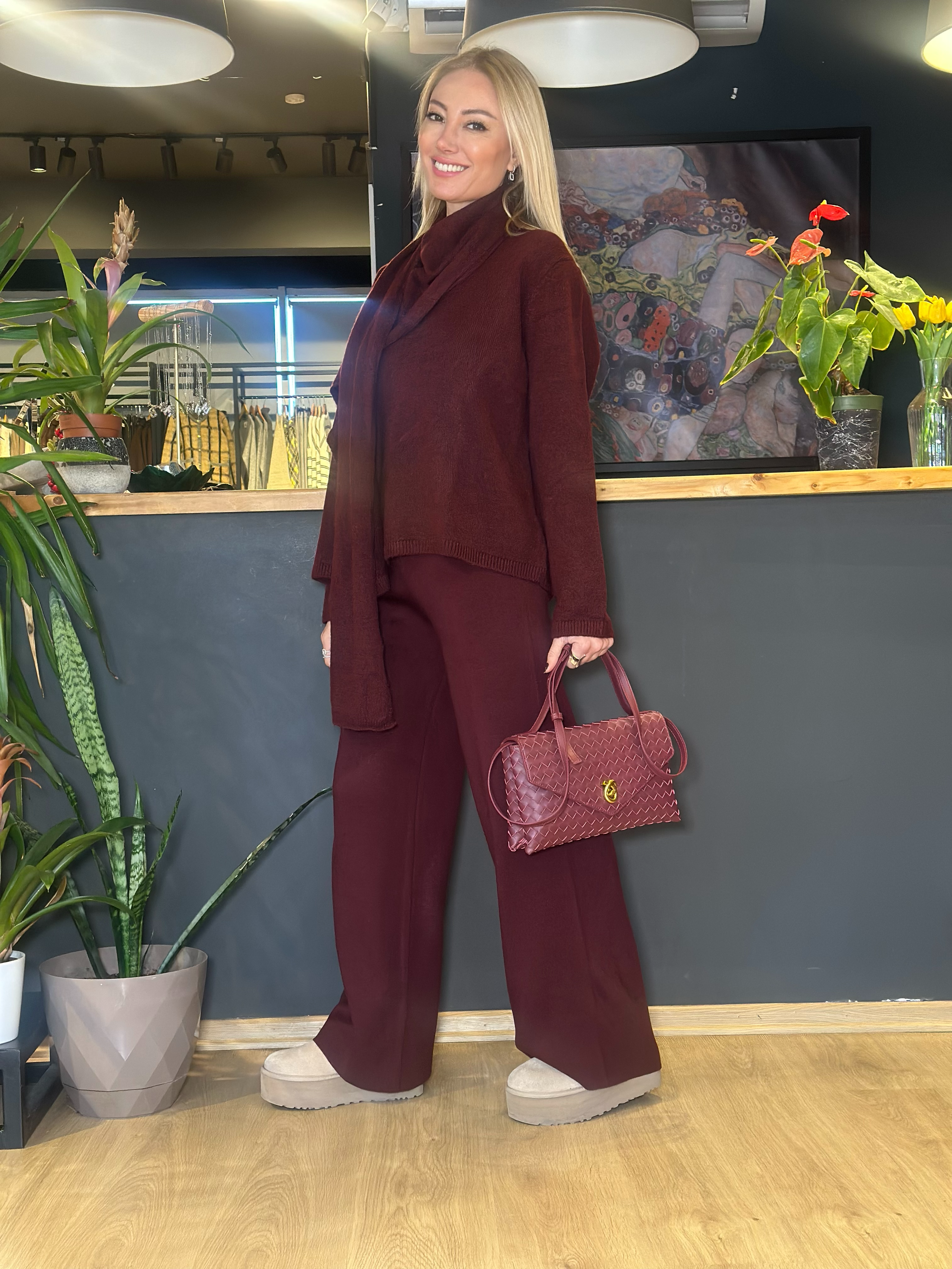 Triko Bordo Pantolon