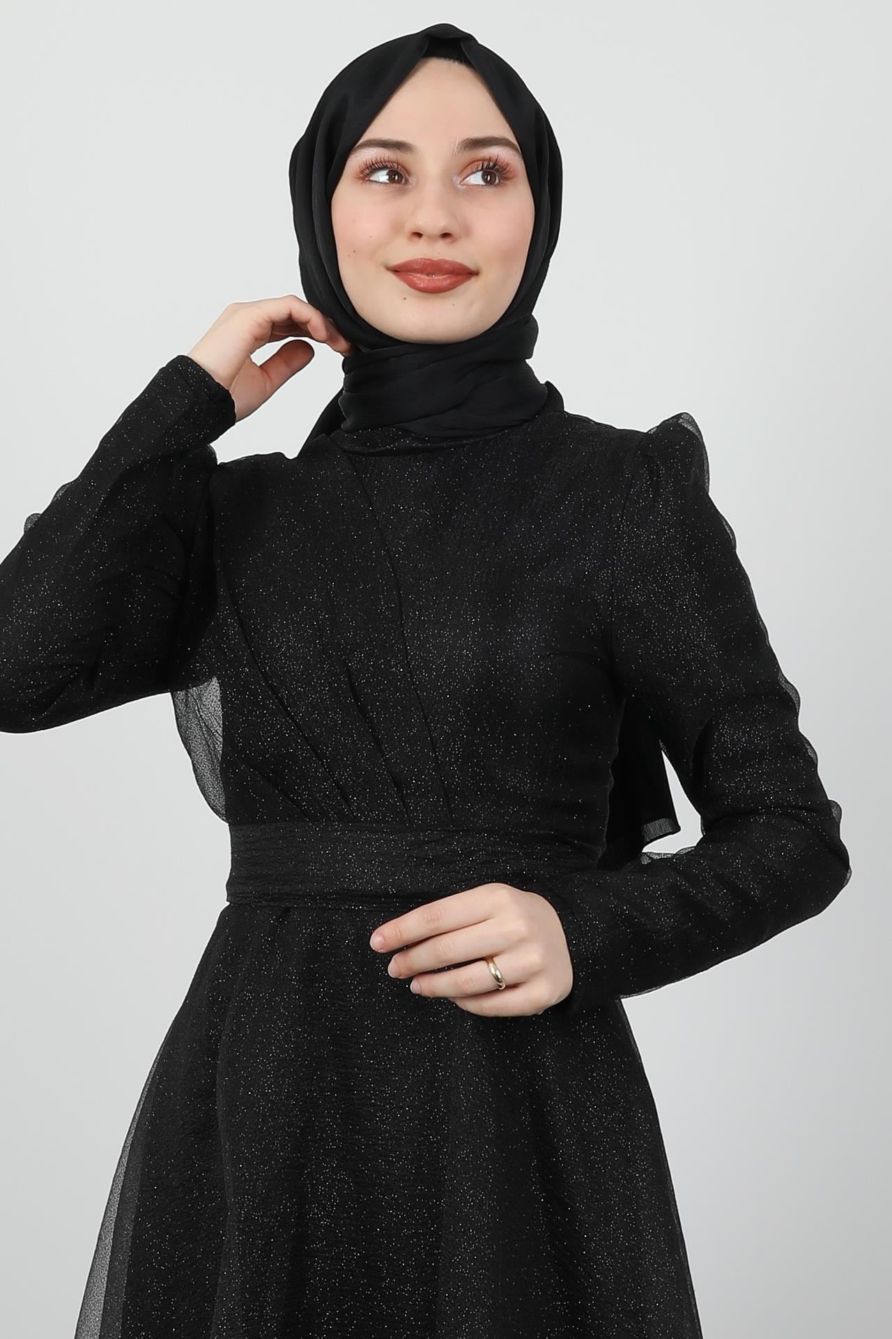 Alara Tesettür Abiye Siyah
