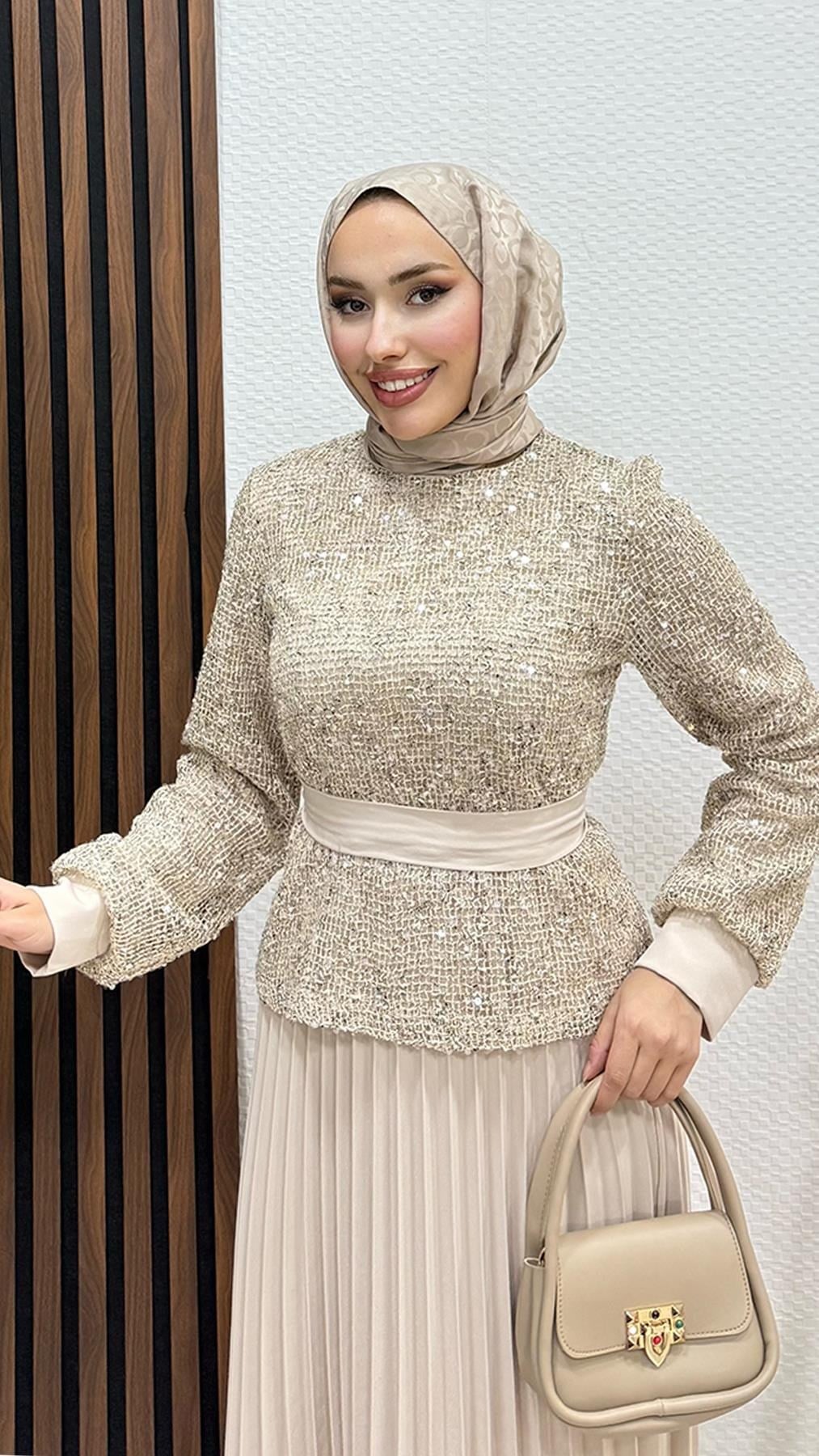 Albeni Etekli Takım Bej