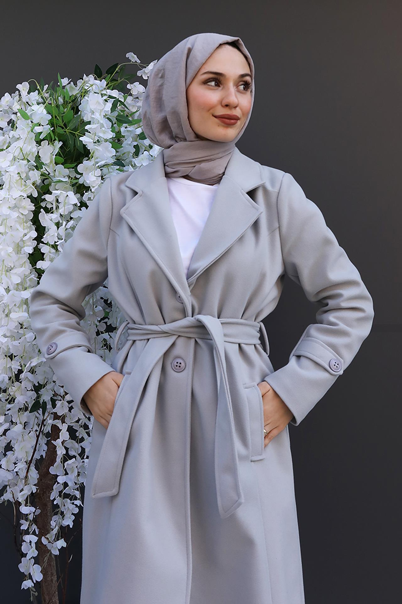 Anna Kaşe Kaban Gri