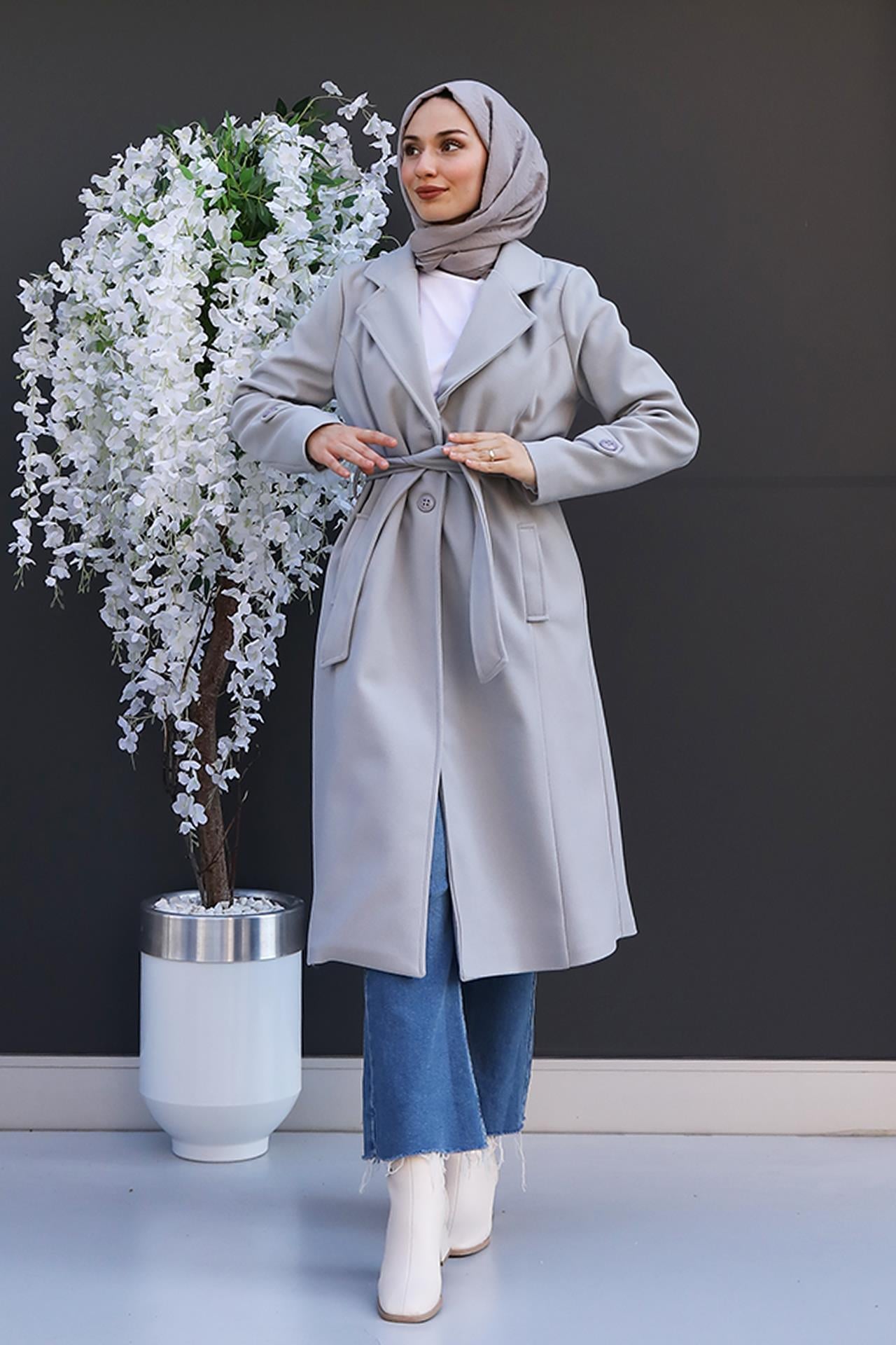 Anna Kaşe Kaban Gri