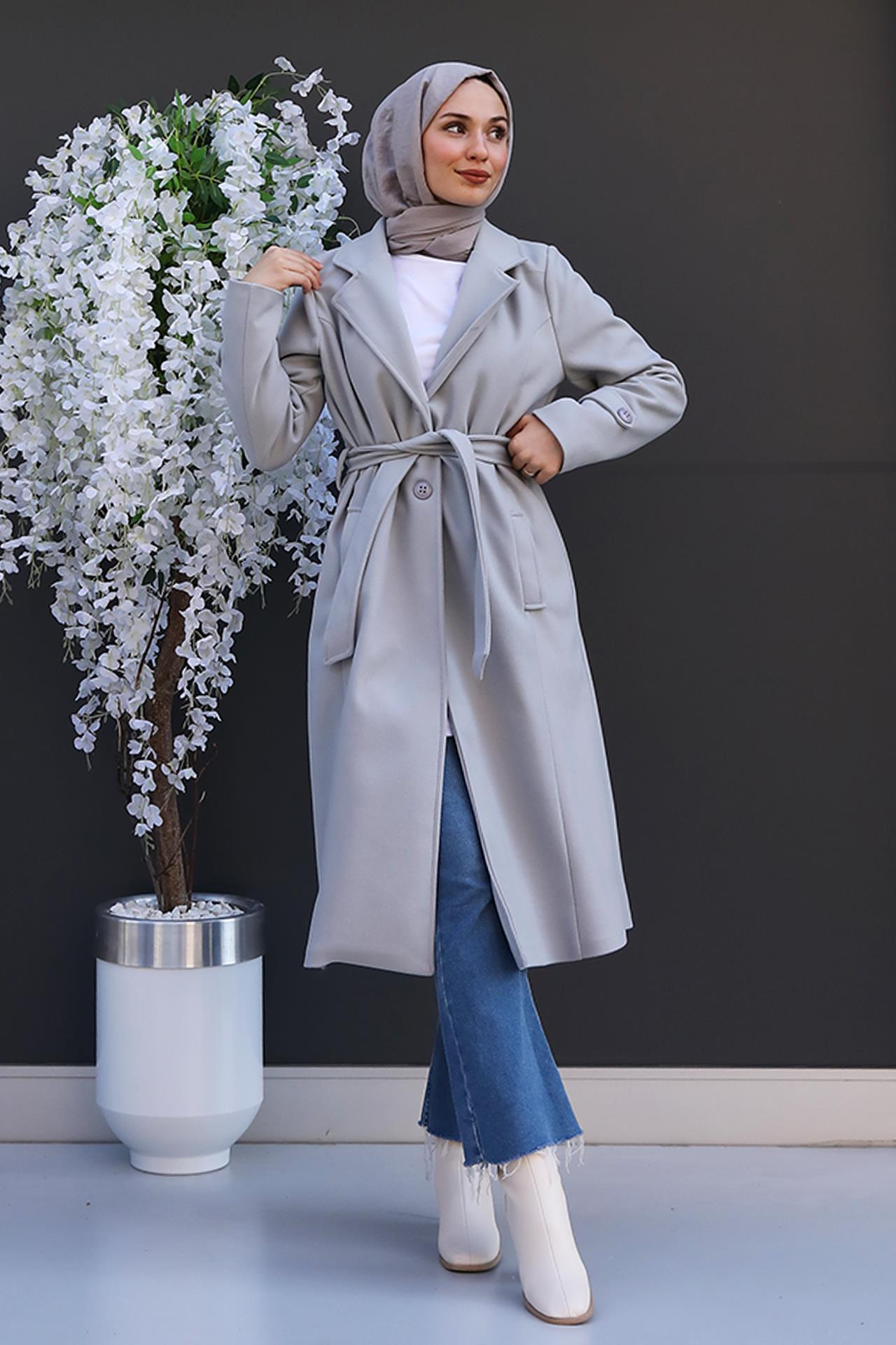 Anna Kaşe Kaban Gri