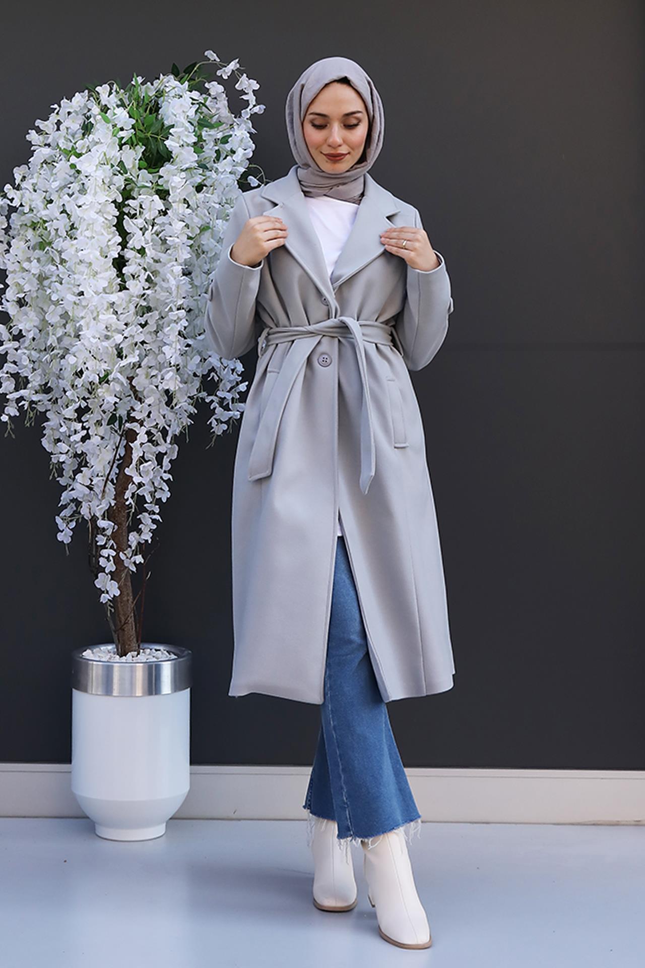 Anna Kaşe Kaban Gri