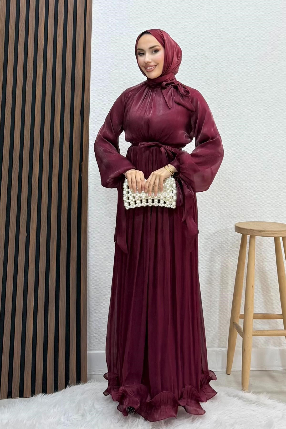 Ava Yoryo Abiye Bordo