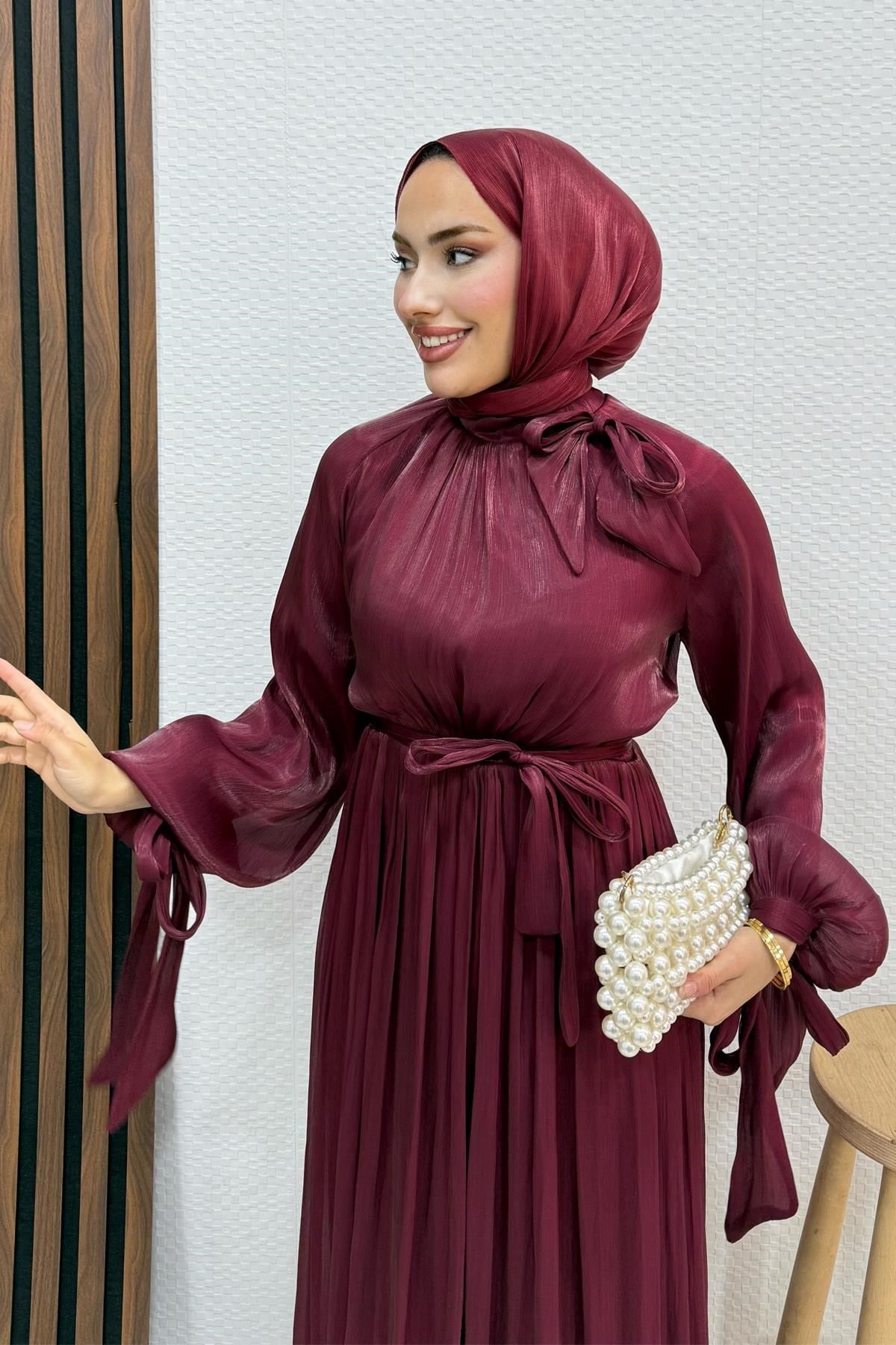 Ava Yoryo Abiye Bordo