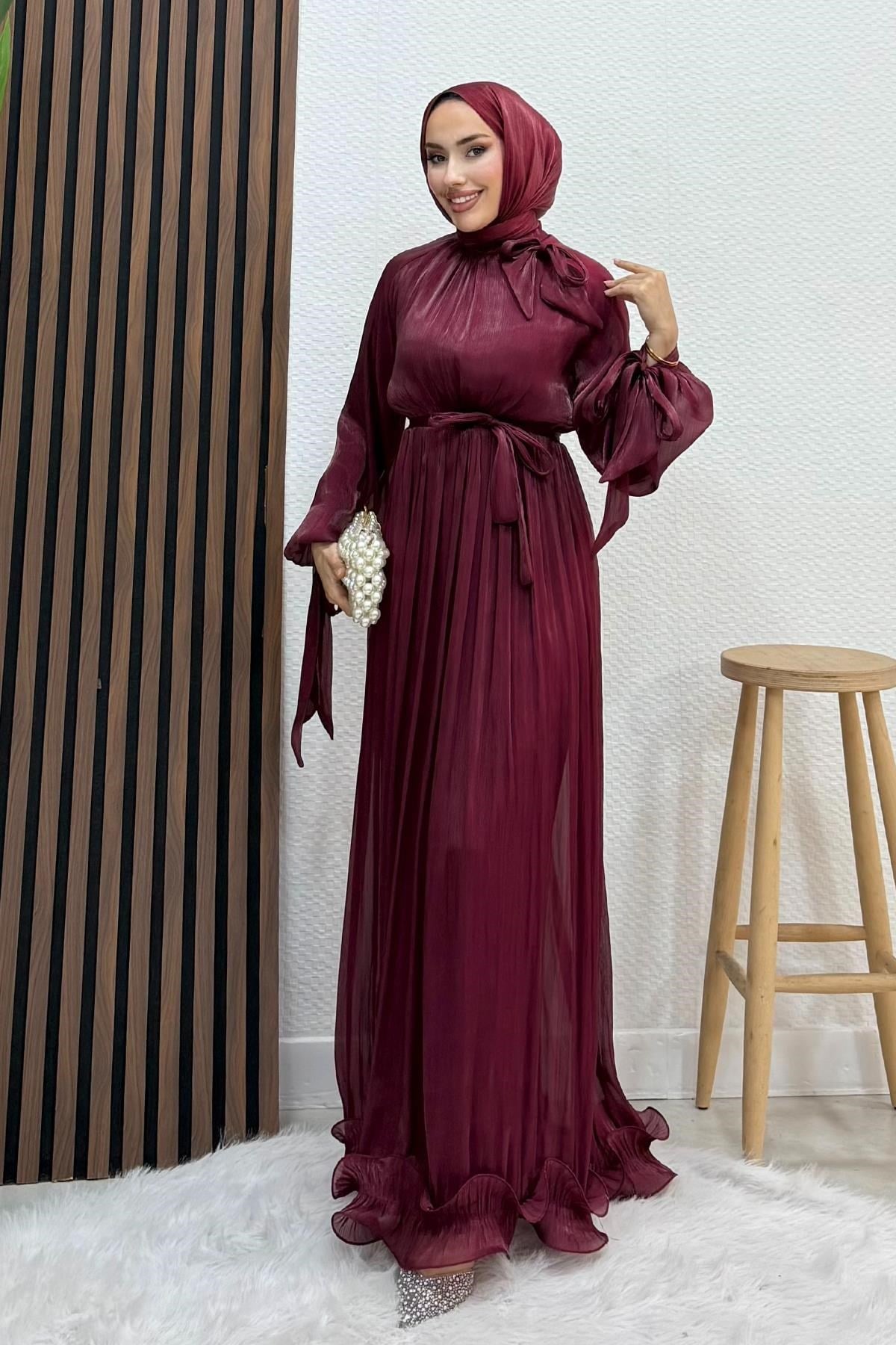Ava Yoryo Abiye Bordo
