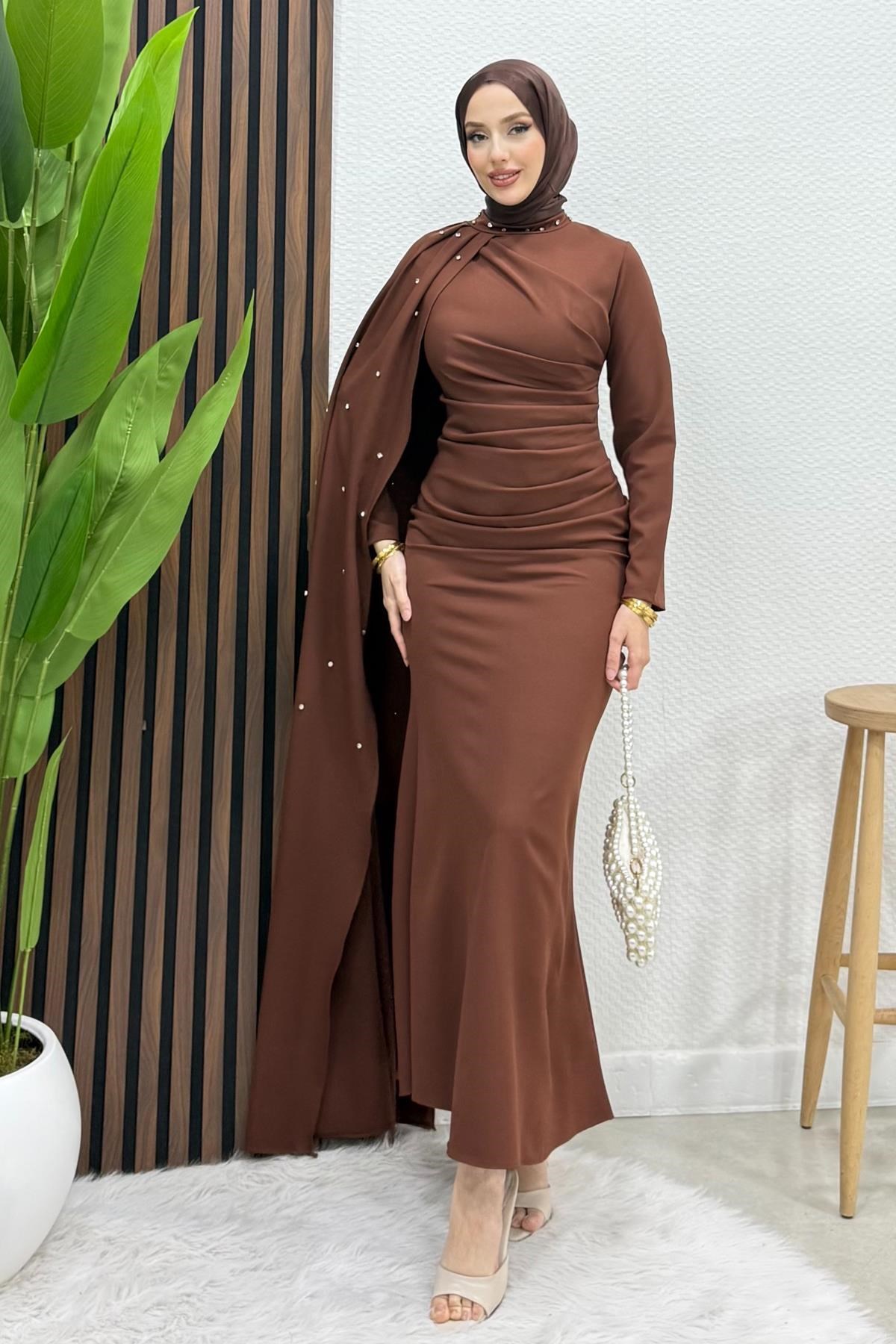 Ayşen Krep Abiye Kahve