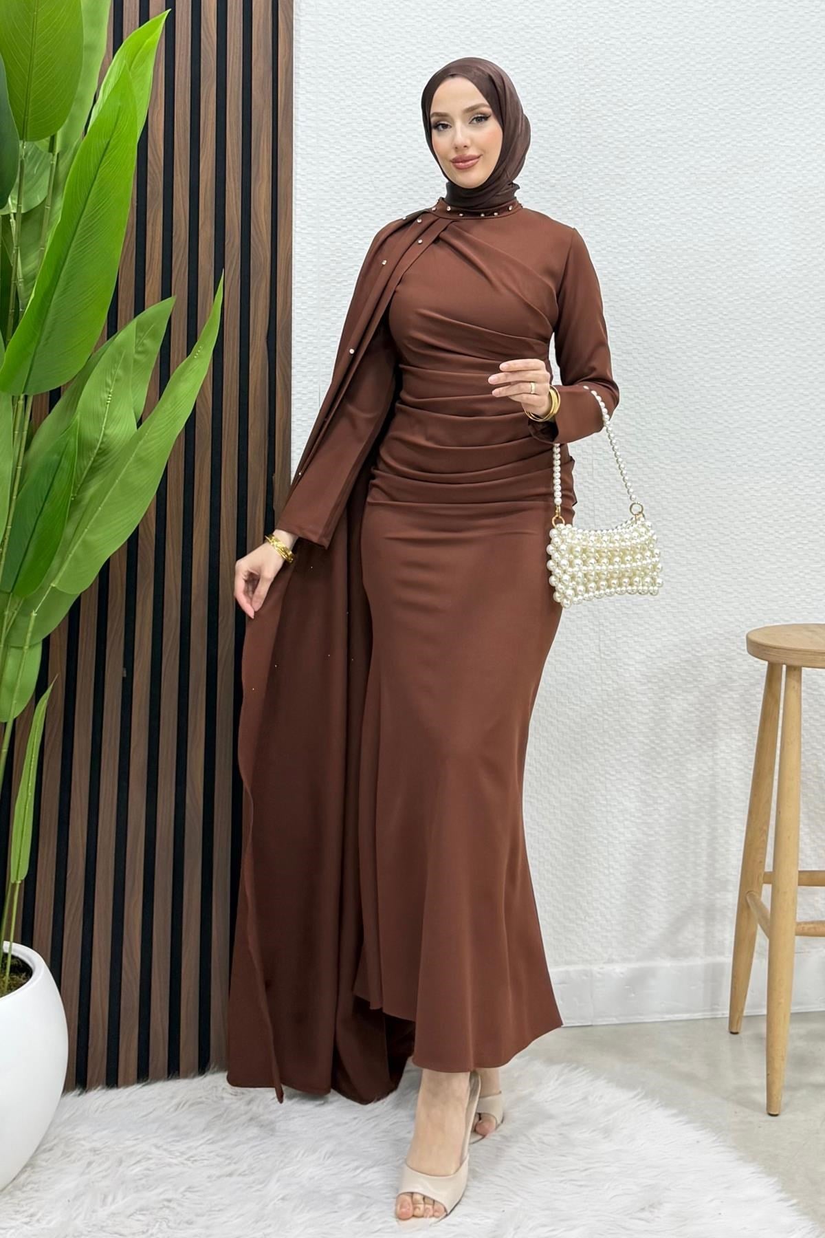 Ayşen Krep Abiye Kahve