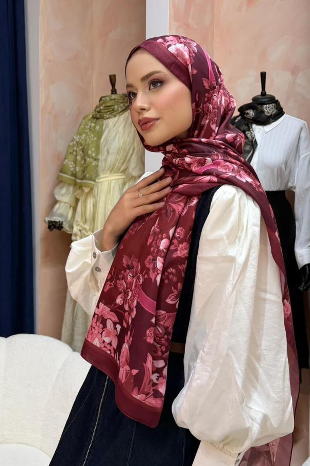 Bahar Şal Bordo