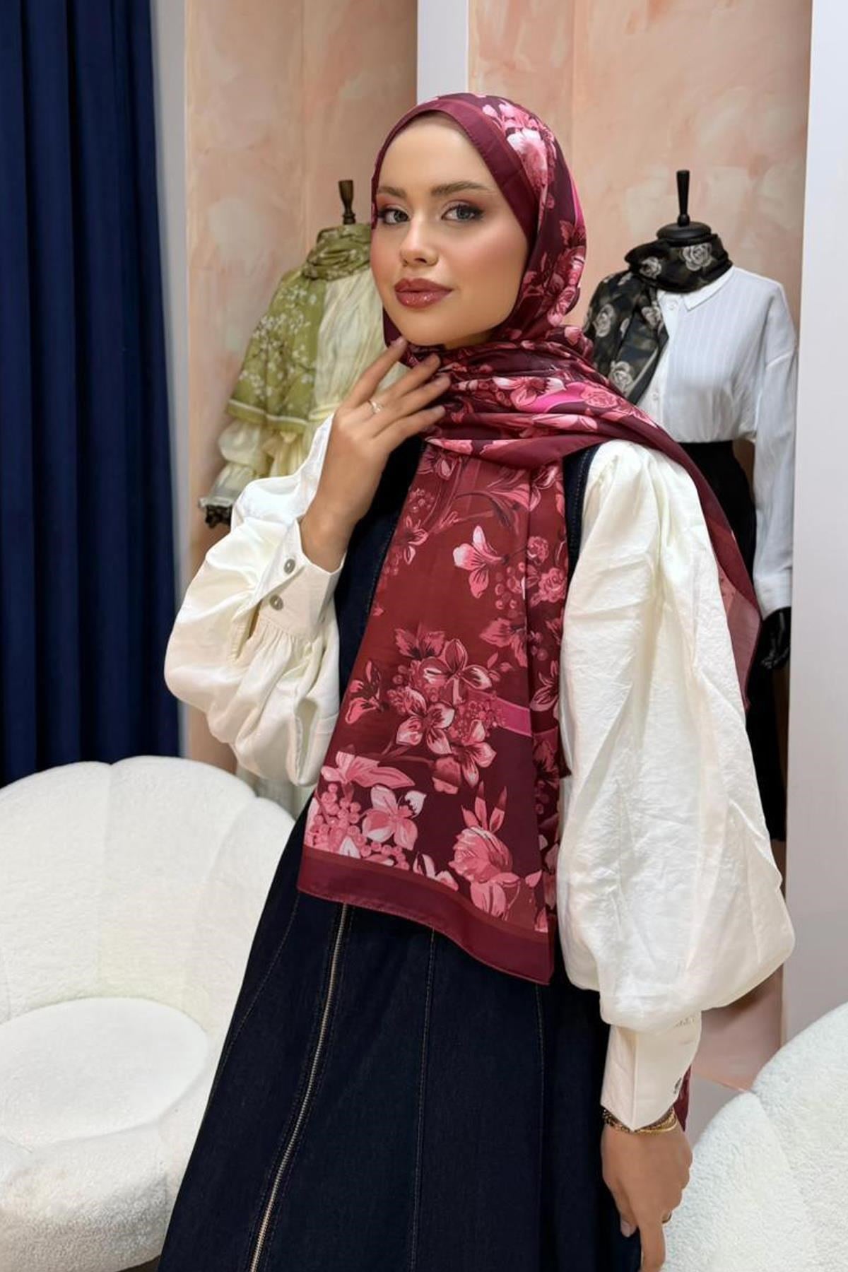 Bahar Şal Bordo