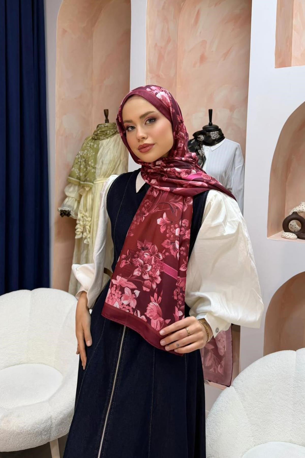 Bahar Şal Bordo