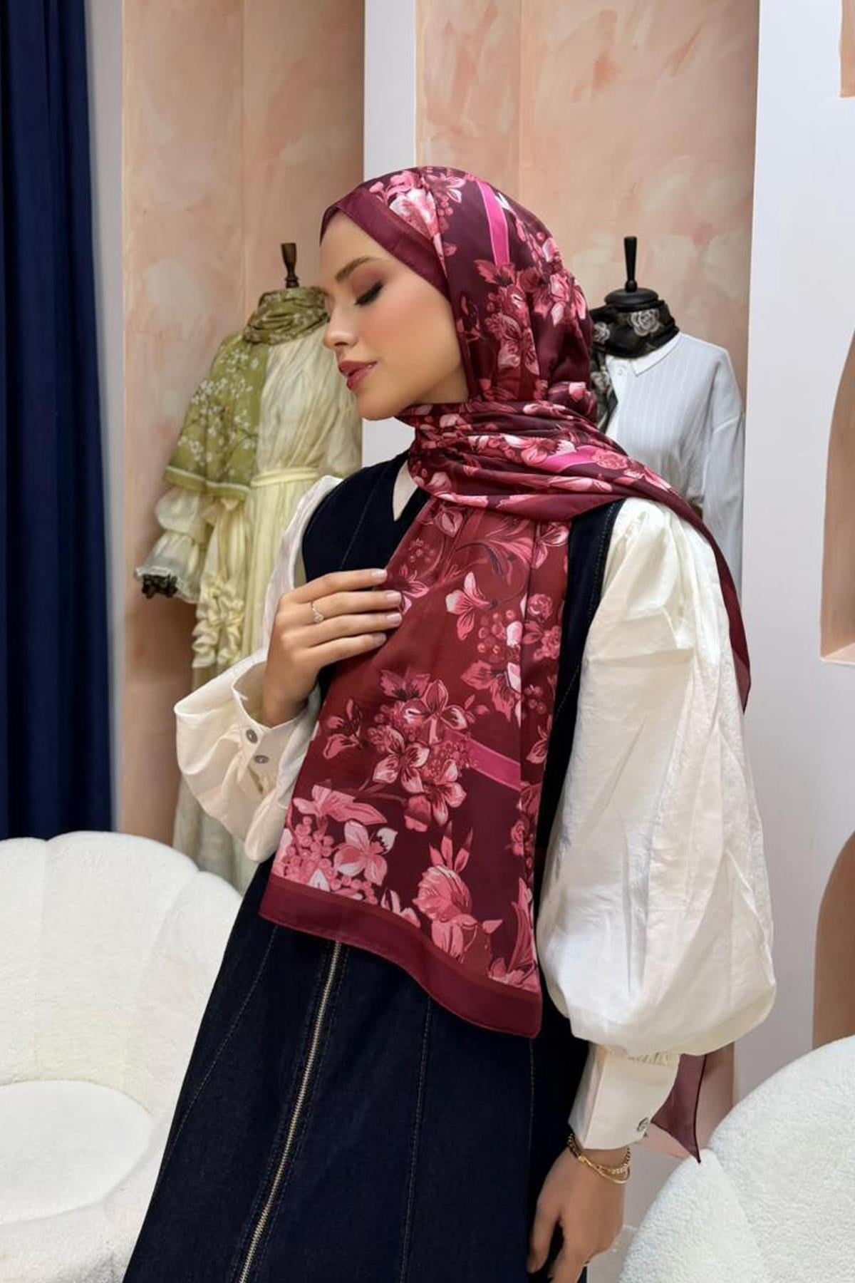 Bahar Şal Bordo