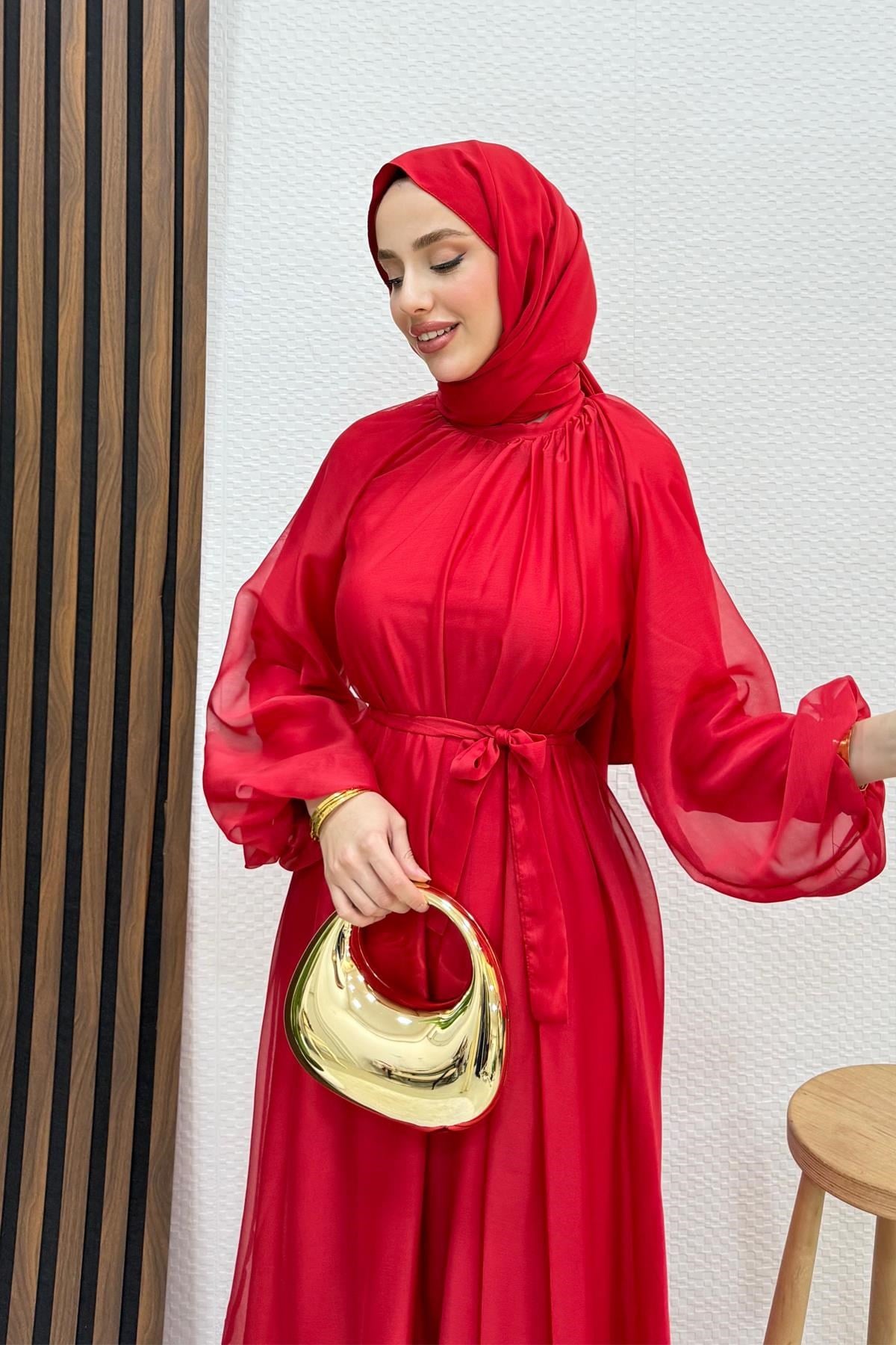 Bery Janjan Elbise Kırmızı