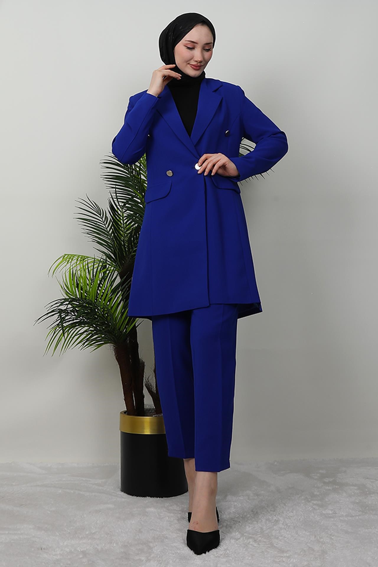 Blazer Ceket Takım Gece Mavi