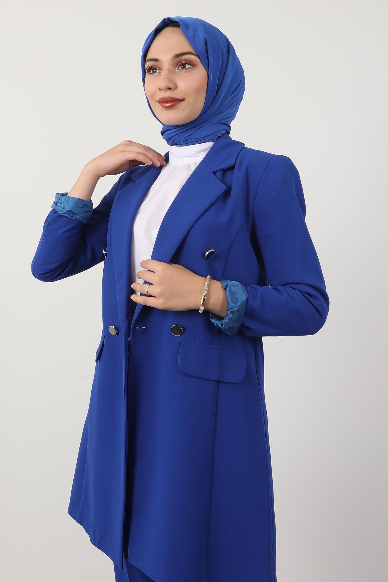 Blazer Ceket Takım Gece Mavi
