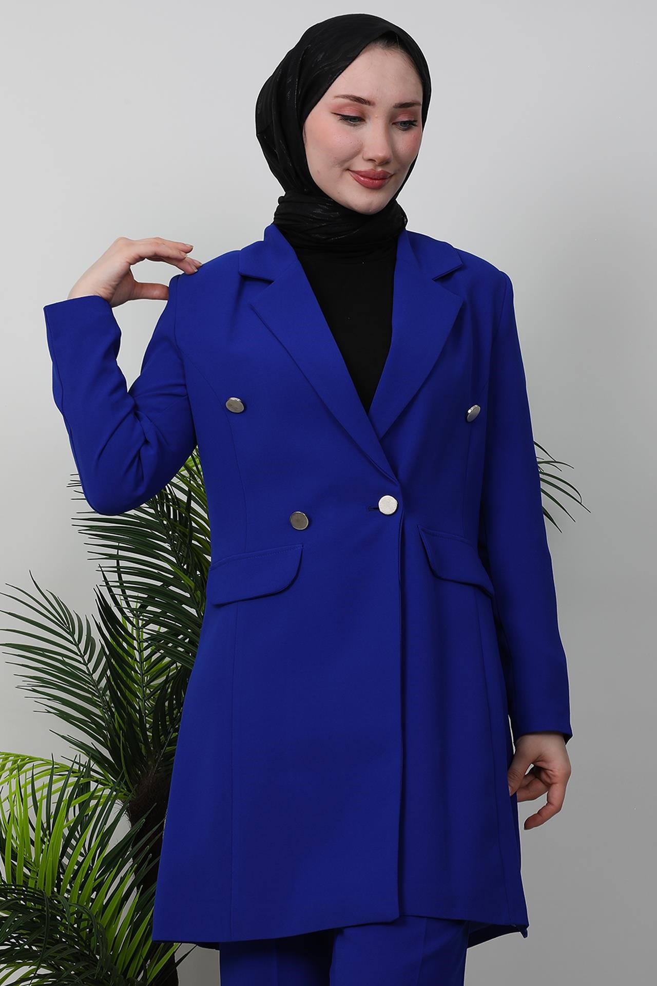 Blazer Ceket Takım Gece Mavi