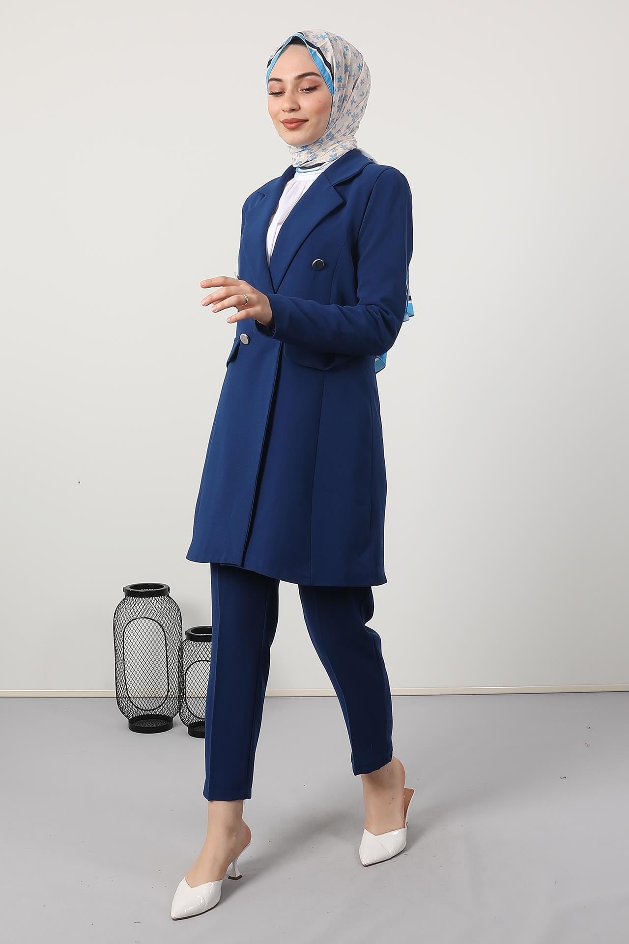 Blazer Ceket Takım Koyu Mavi