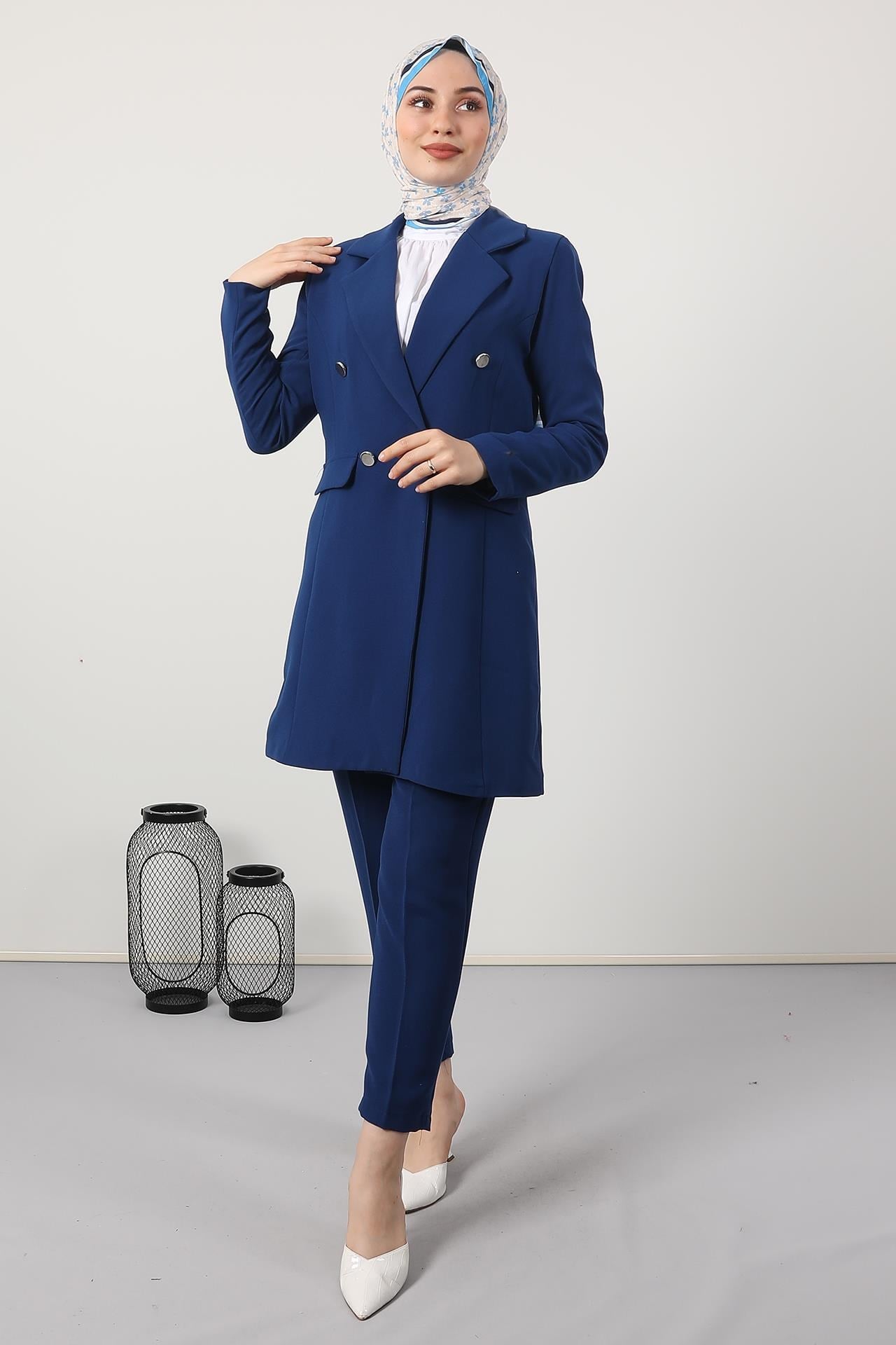 Blazer Ceket Takım Koyu Mavi