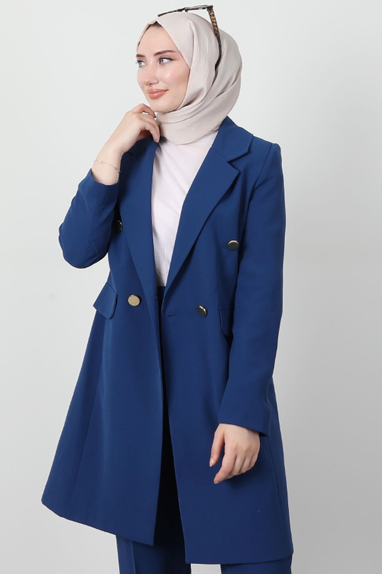 Blazer Ceket Takım Koyu Mavi