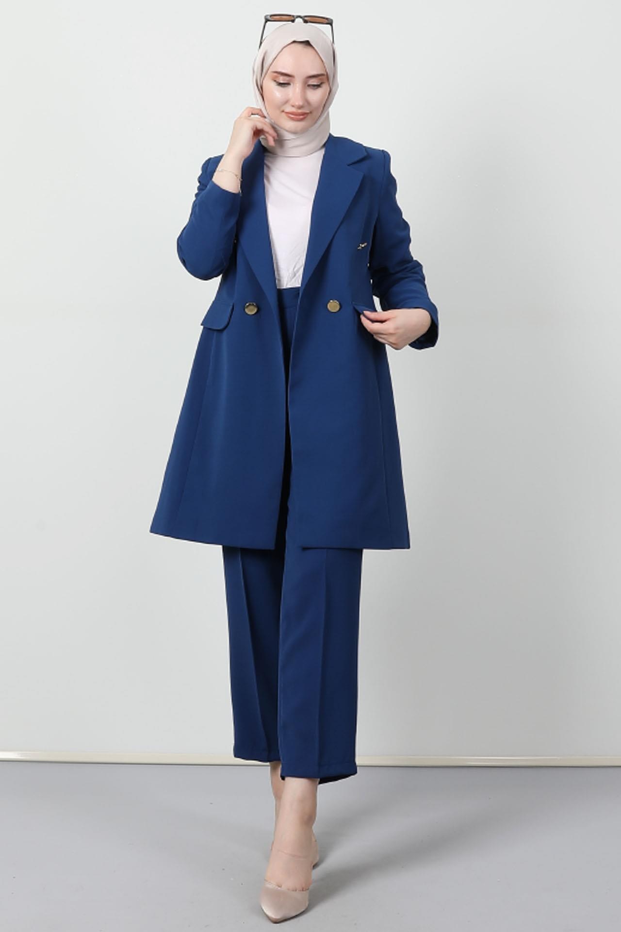 Blazer Ceket Takım Koyu Mavi