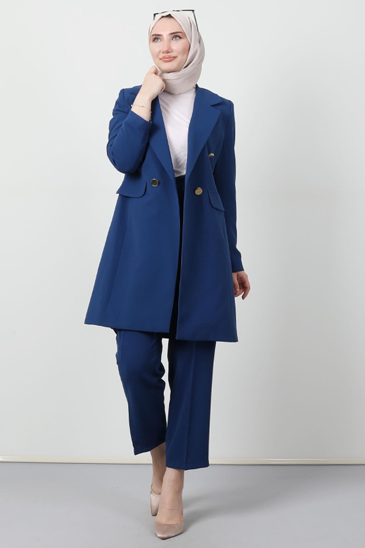 Blazer Ceket Takım Koyu Mavi