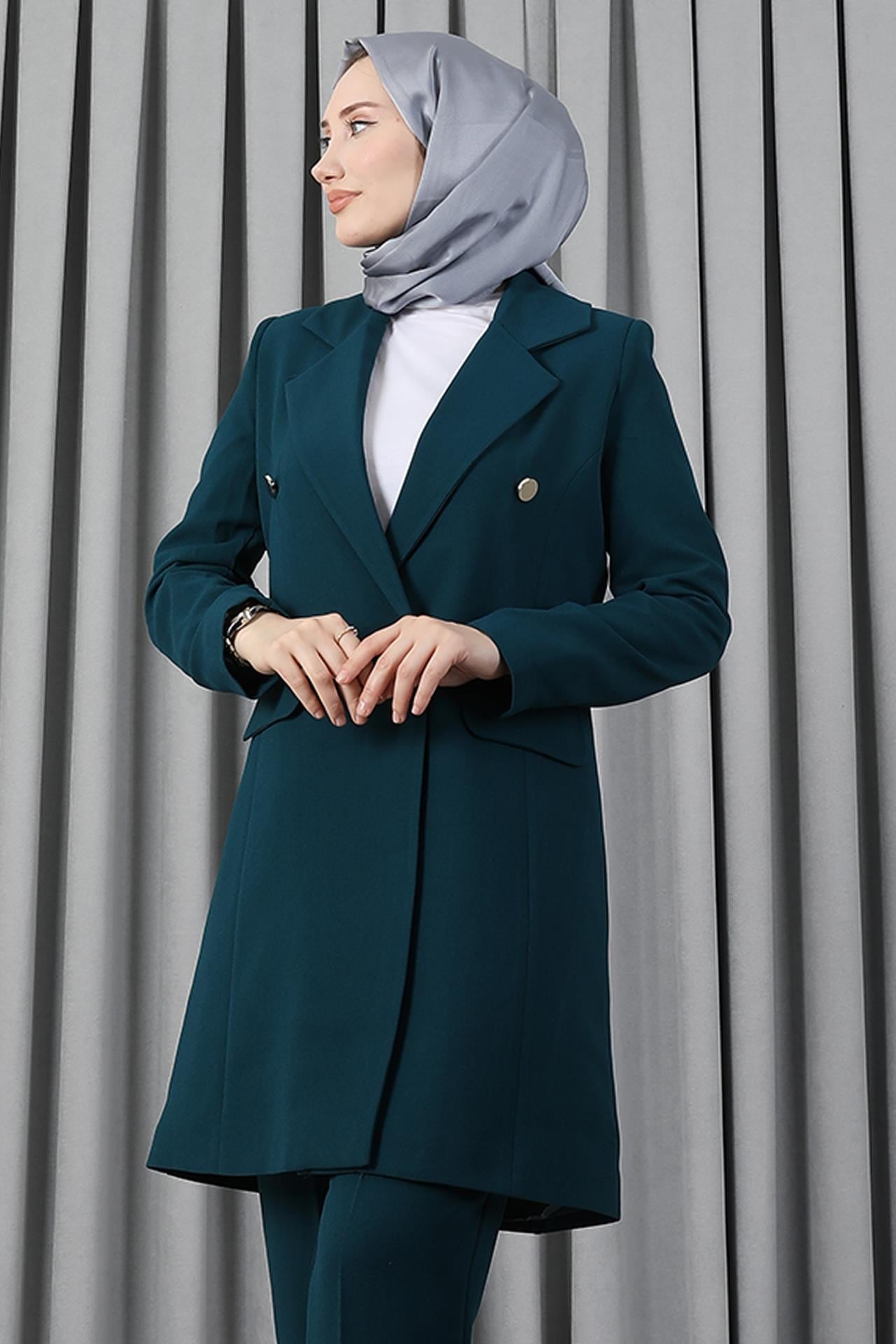 Blazer Ceket Takım Koyu Petrol