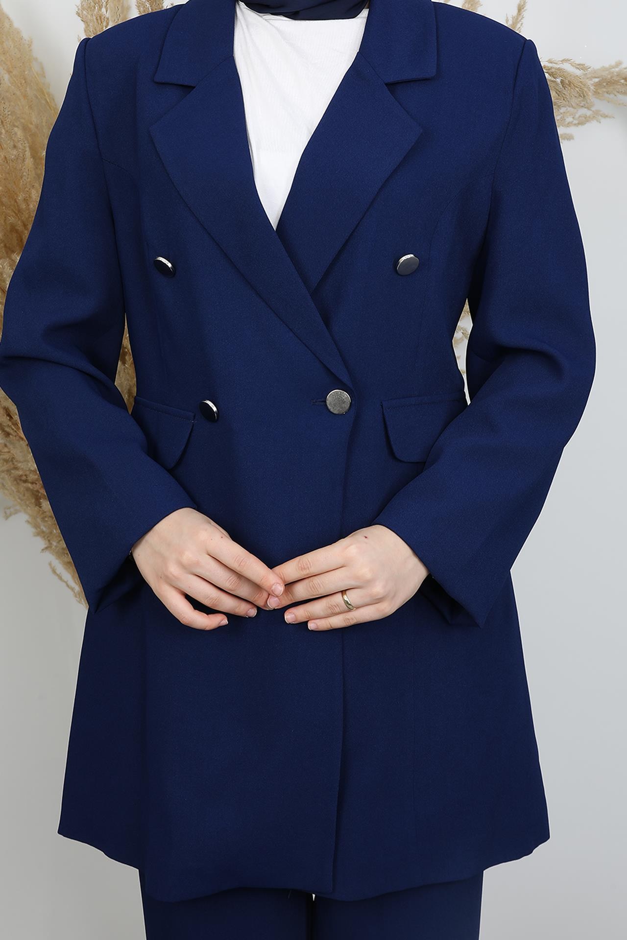 Blazer Ceket Takım Lacivert