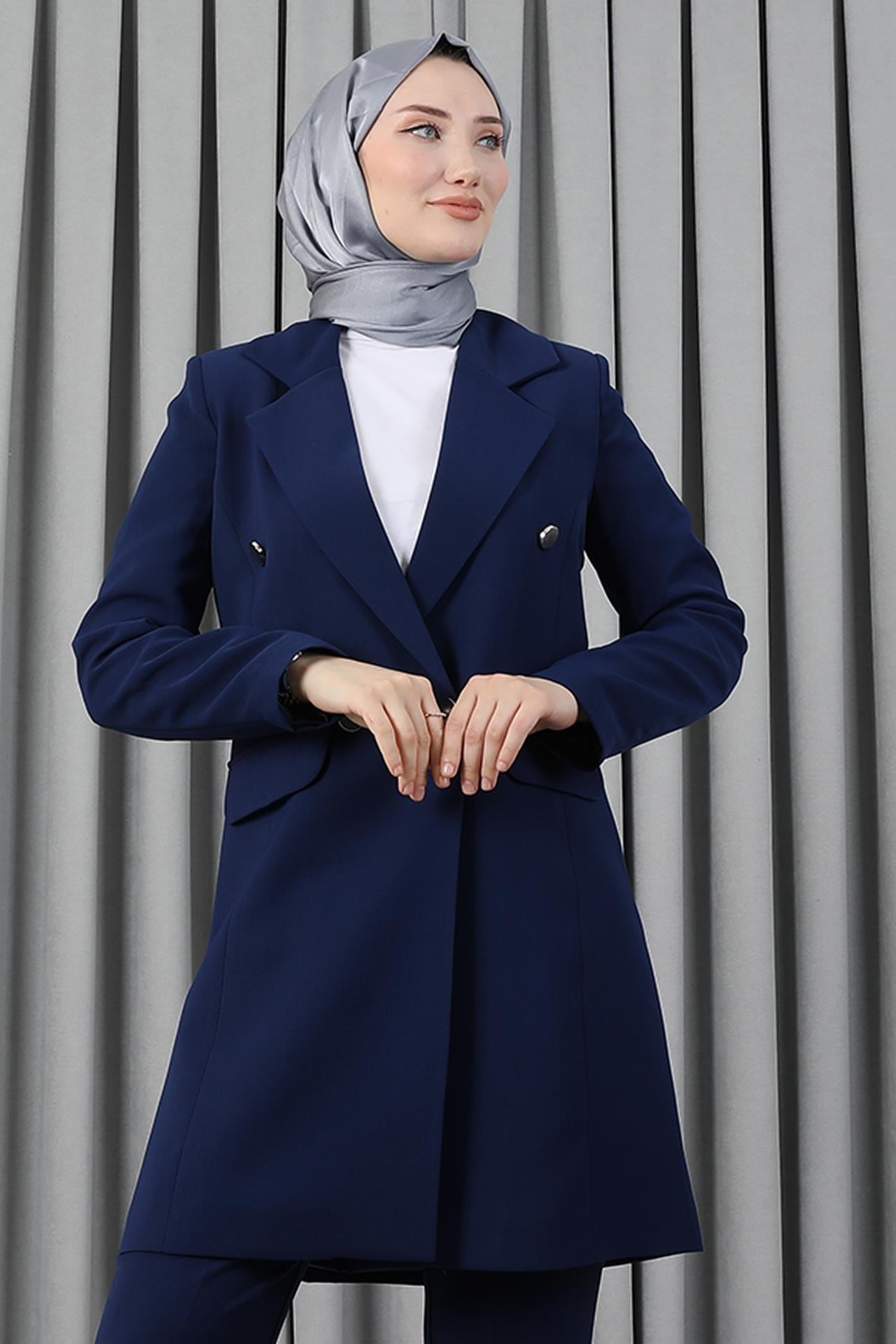 Blazer Ceket Takım Lacivert