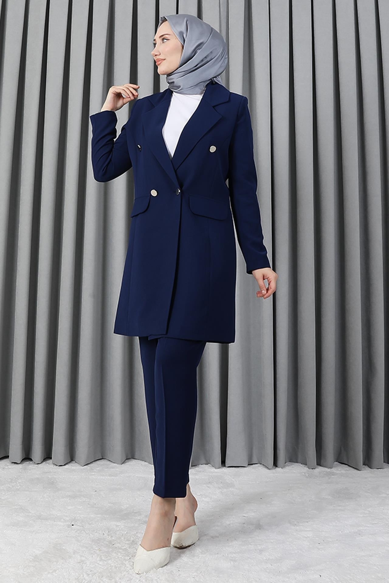 Blazer Ceket Takım Lacivert