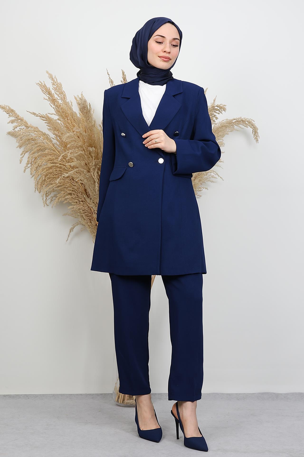 Blazer Ceket Takım Lacivert