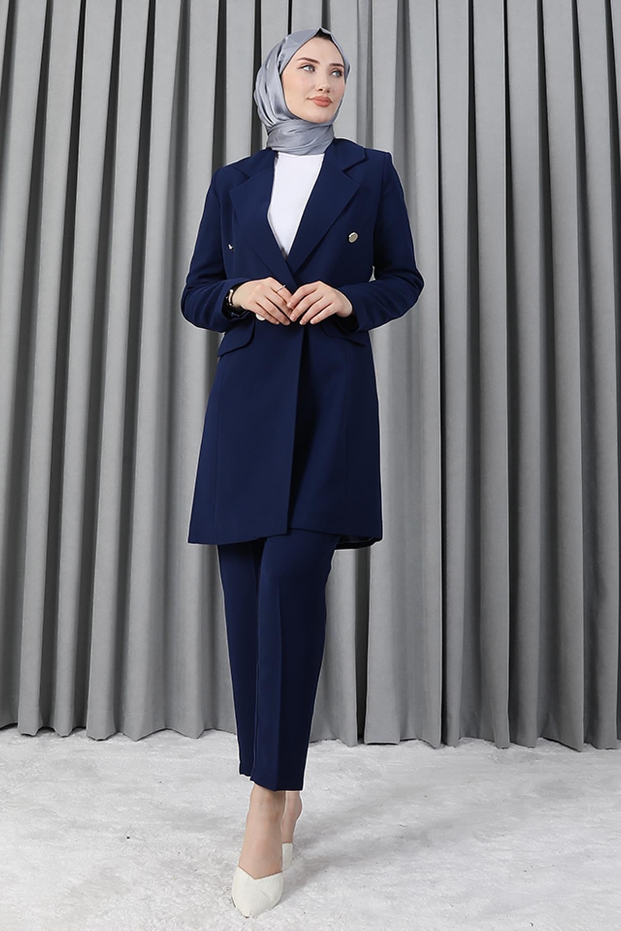 Blazer Ceket Takım Lacivert
