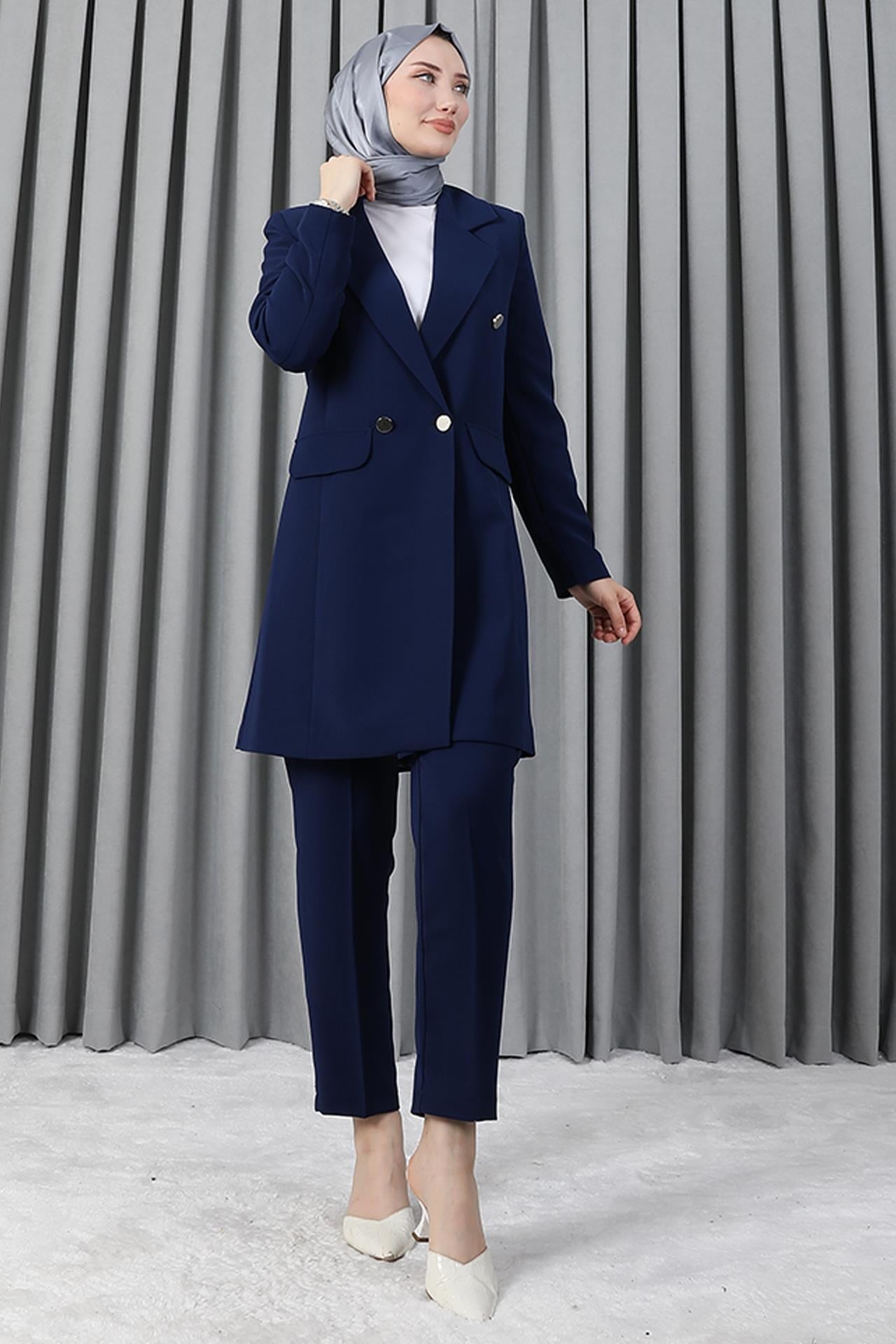 Blazer Ceket Takım Lacivert