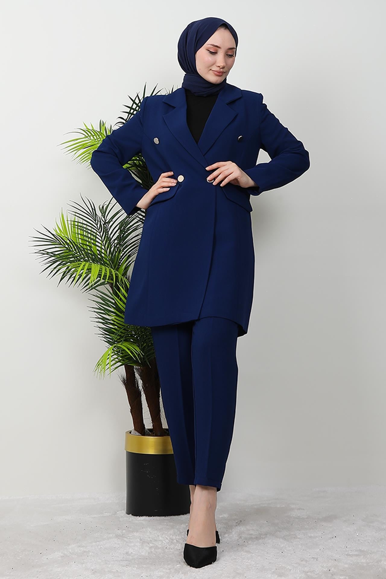 Blazer Ceket Takım Lacivert