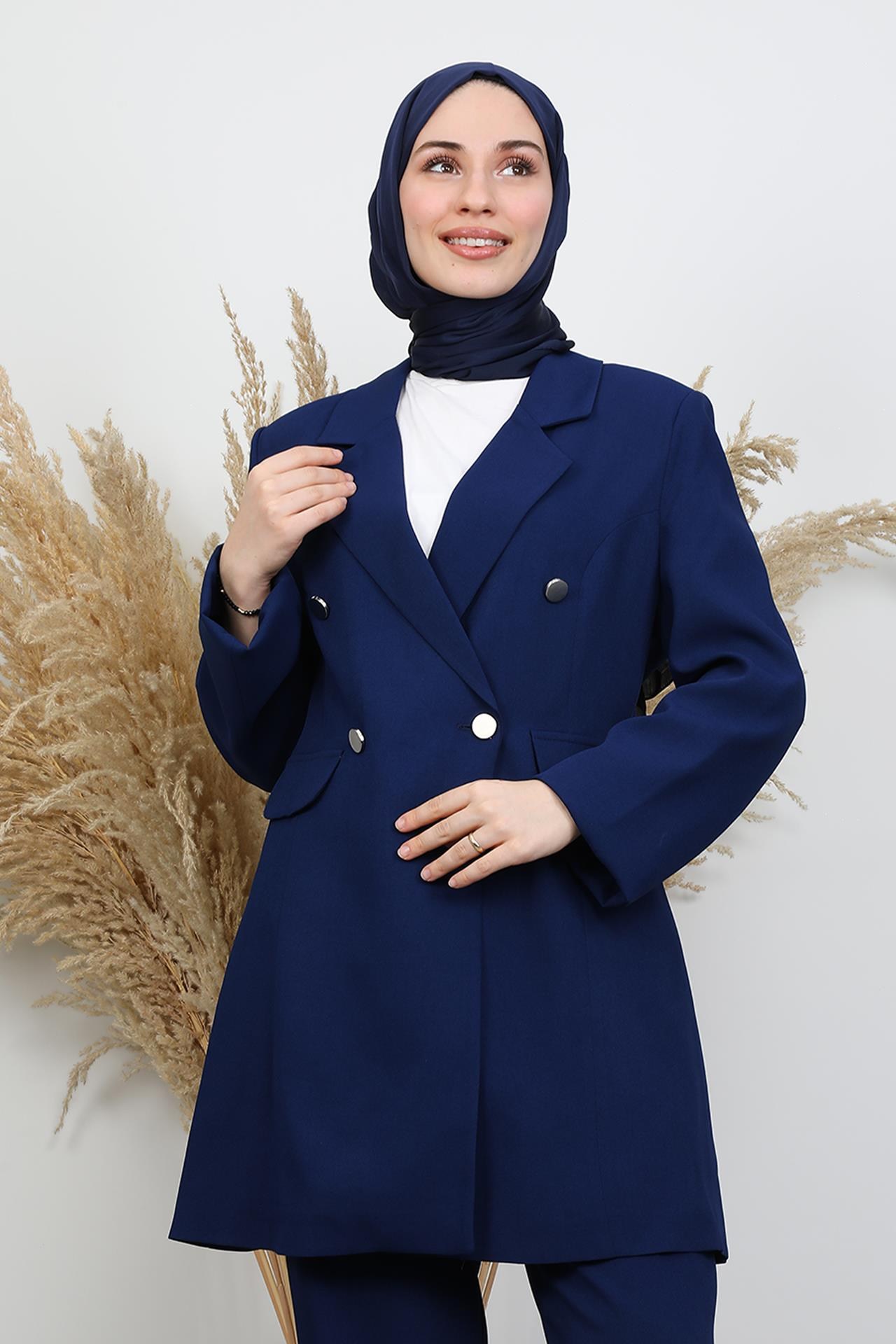 Blazer Ceket Takım Lacivert