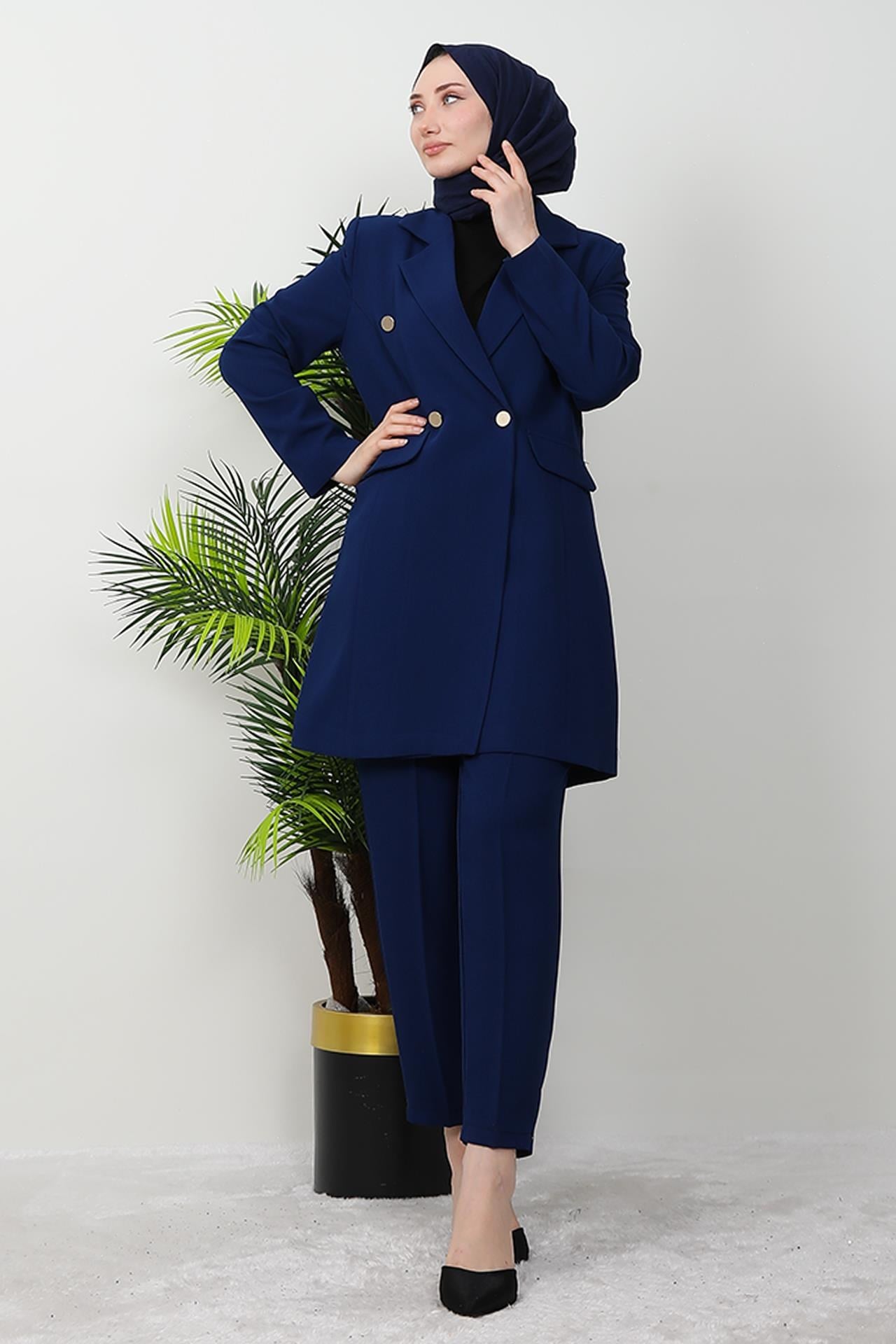 Blazer Ceket Takım Lacivert