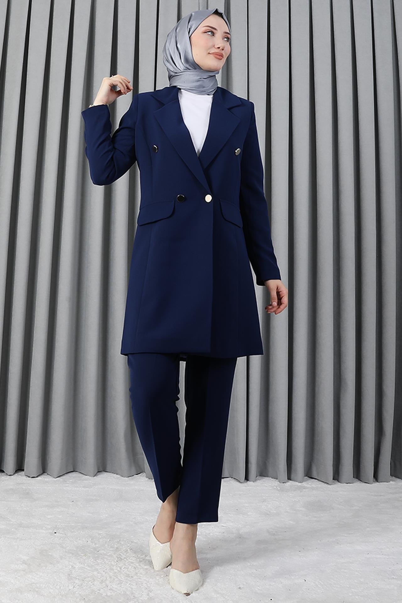 Blazer Ceket Takım Lacivert