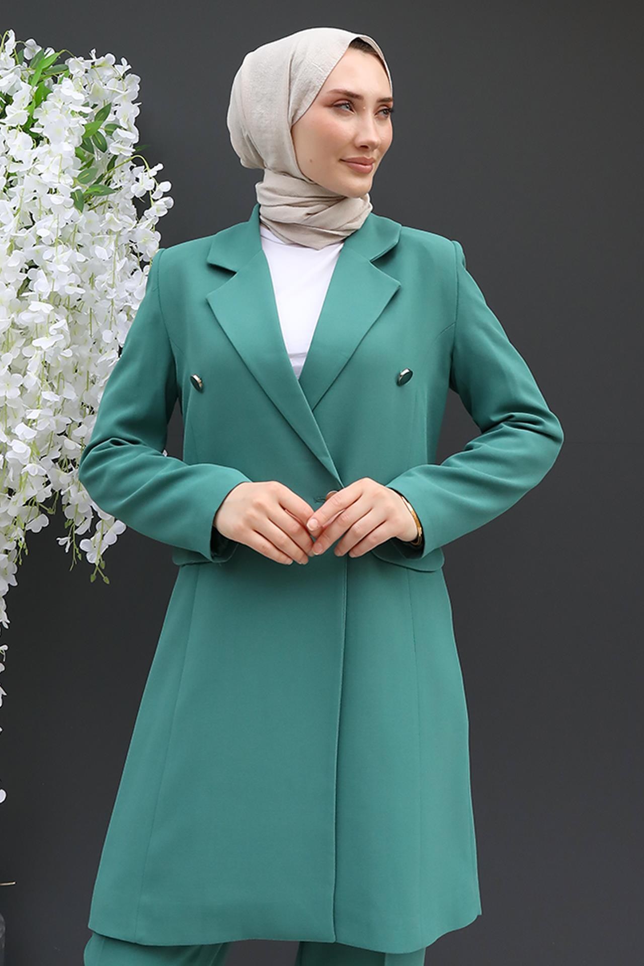Blazer Ceket Takım Mint