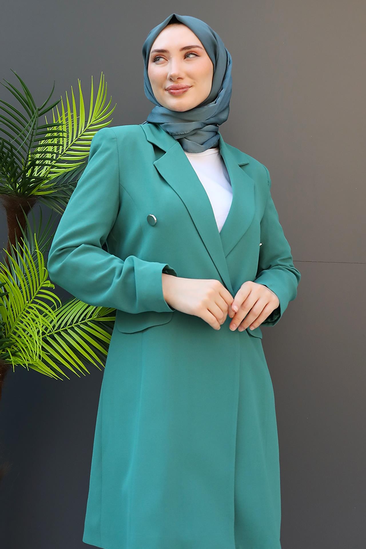 Blazer Ceket Takım Mint