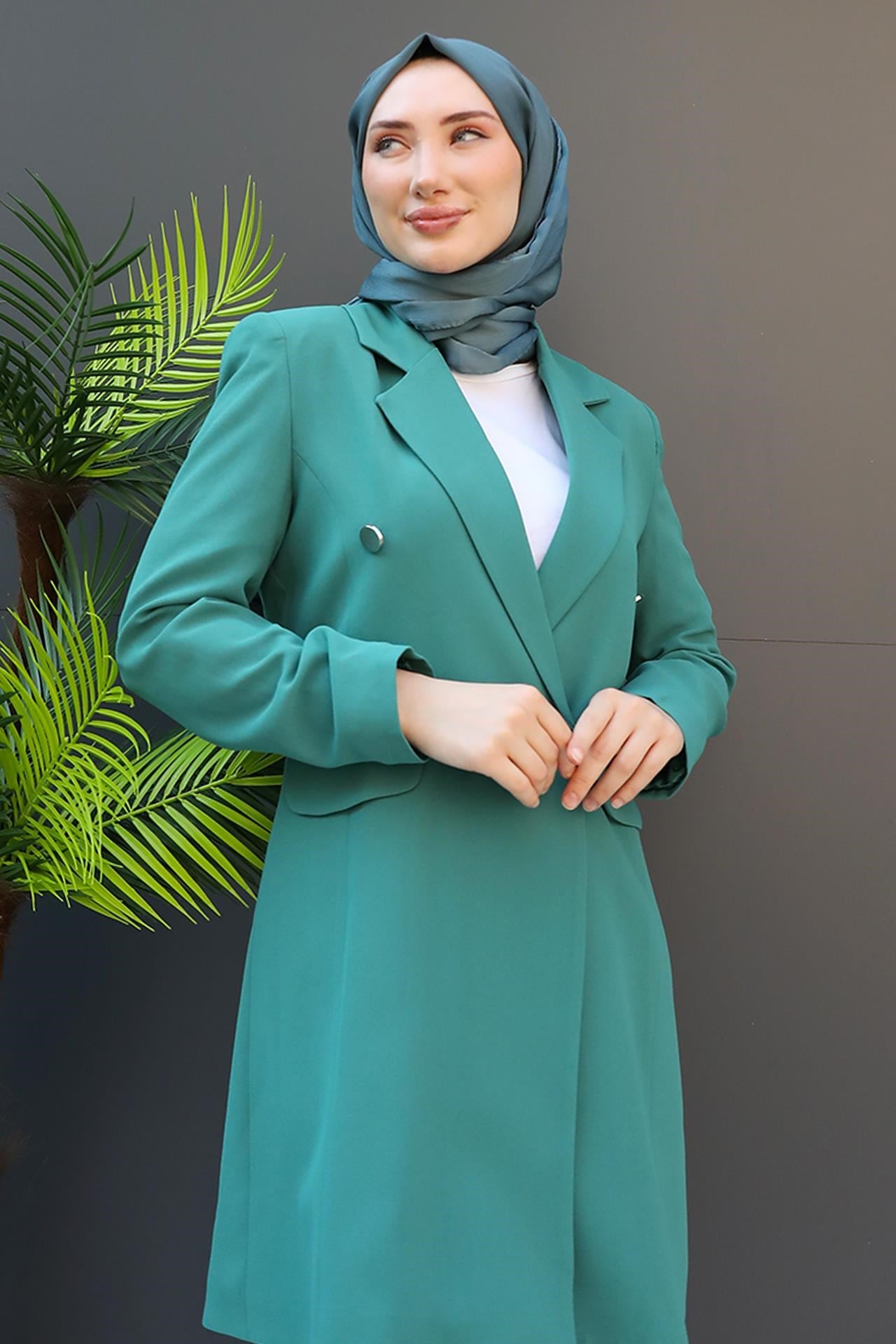 Blazer Ceket Takım Mint